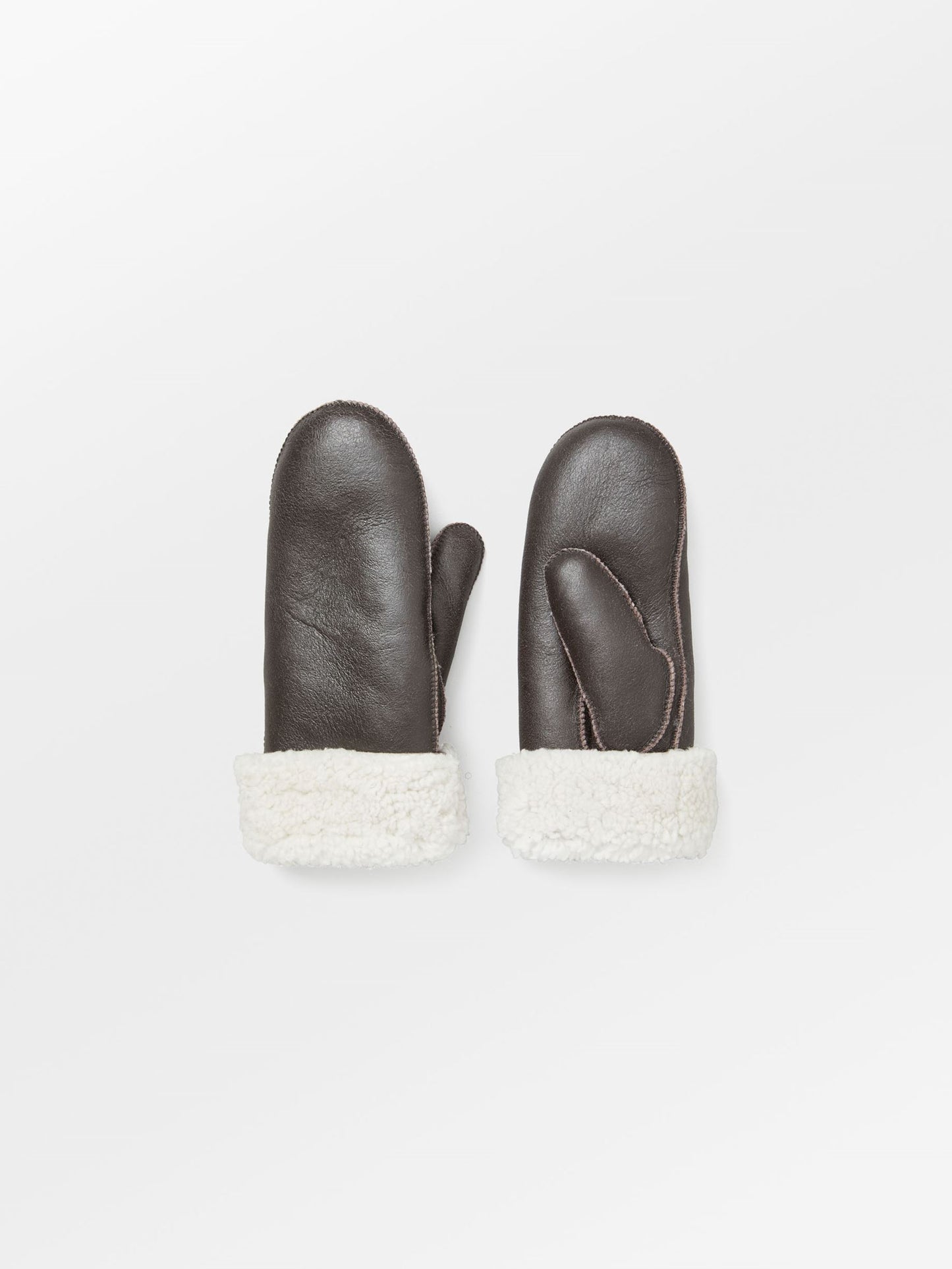 Doa Smooth Shearling Mitten Gloves BeckSöndergaard