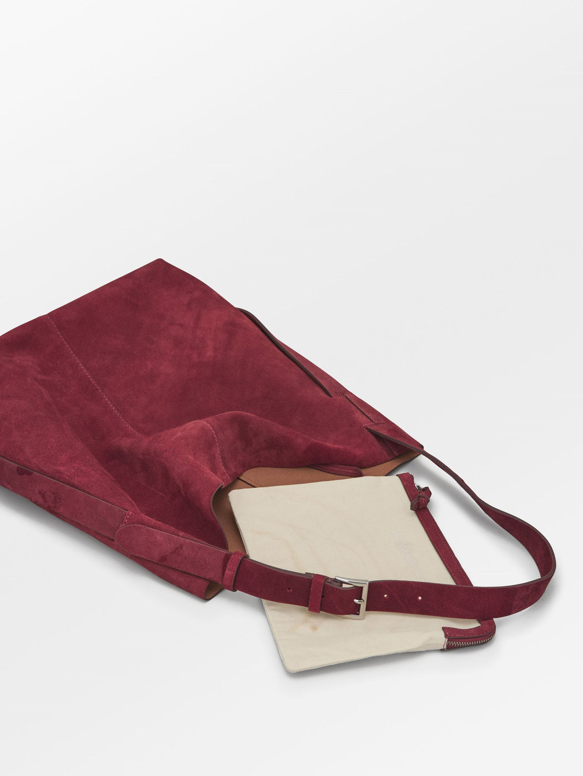 Becksöndergaard, Suede Mae Belted Bag - Rosewood, bags, spring summer 2027x