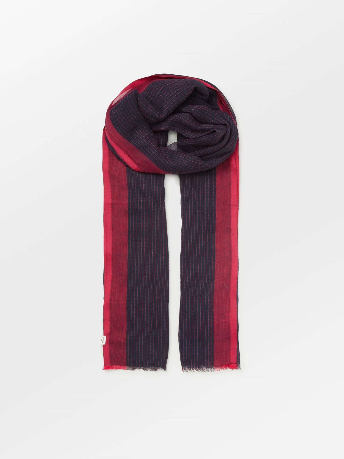 Becksöndergaard, Stripy Cowea Scarf - Adrenaline Red, scarves, scarves, scarves, black week, black week