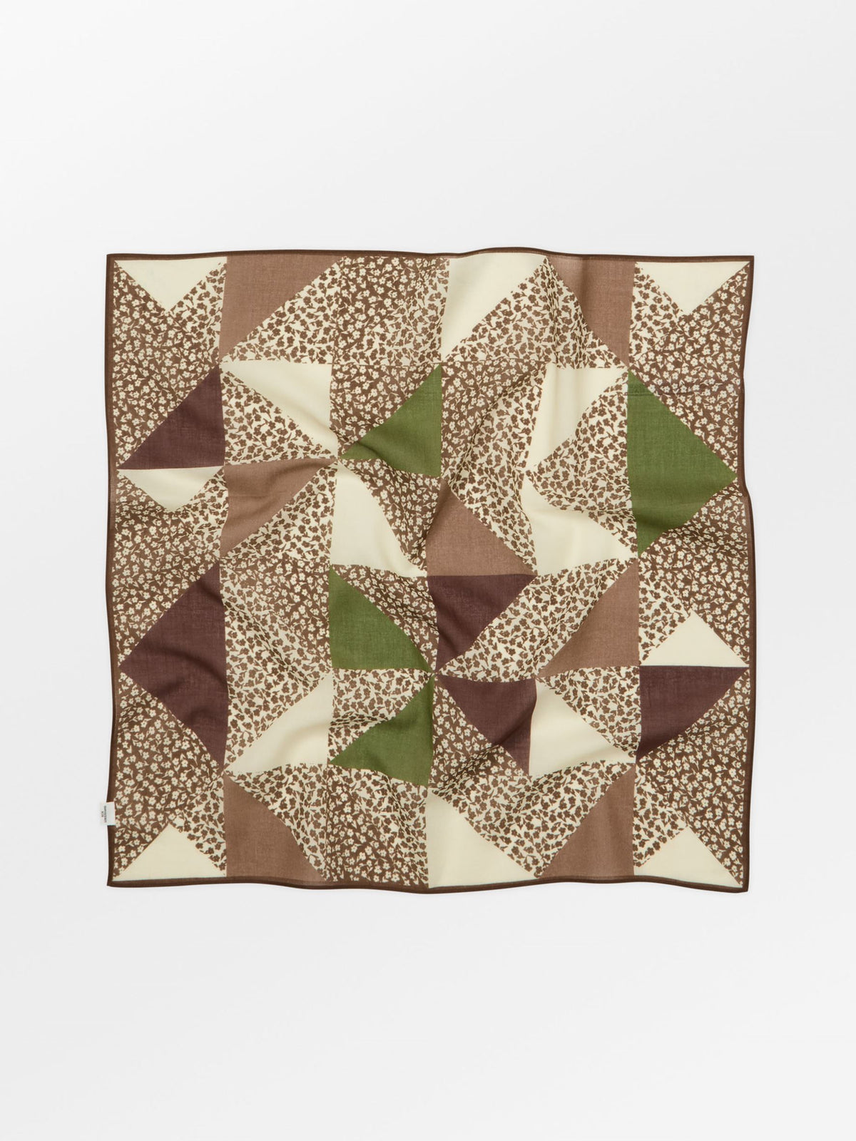 Becksöndergaard, Fiorellino Patchwork Cotta Scarf - Chocolate Brown, onesize
