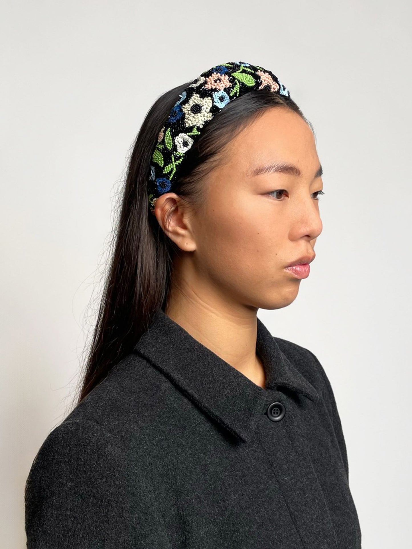 Becksöndergaard, Anemona Wide Beaded Hairbrace - Black, accessories, accessories, archive, archive, accessories, archive, noos, black week, black week, noos