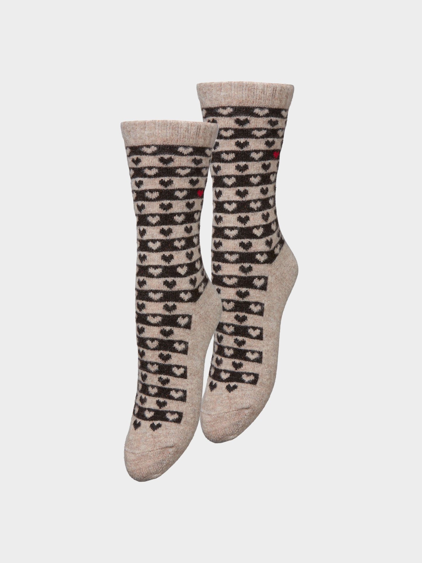 Heart Wola Sock 2 Pack OneSize BeckSöndergaard