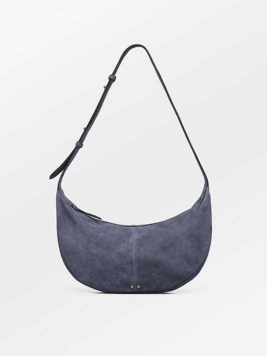 Becksöndergaard, Suede Moon Bag - Dark Blue, bags, bags, sale, sale