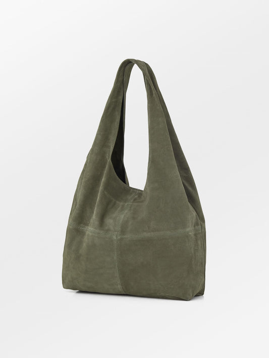 Suede Dalliea Shopper Bag - Green OneSize BeckSöndergaard