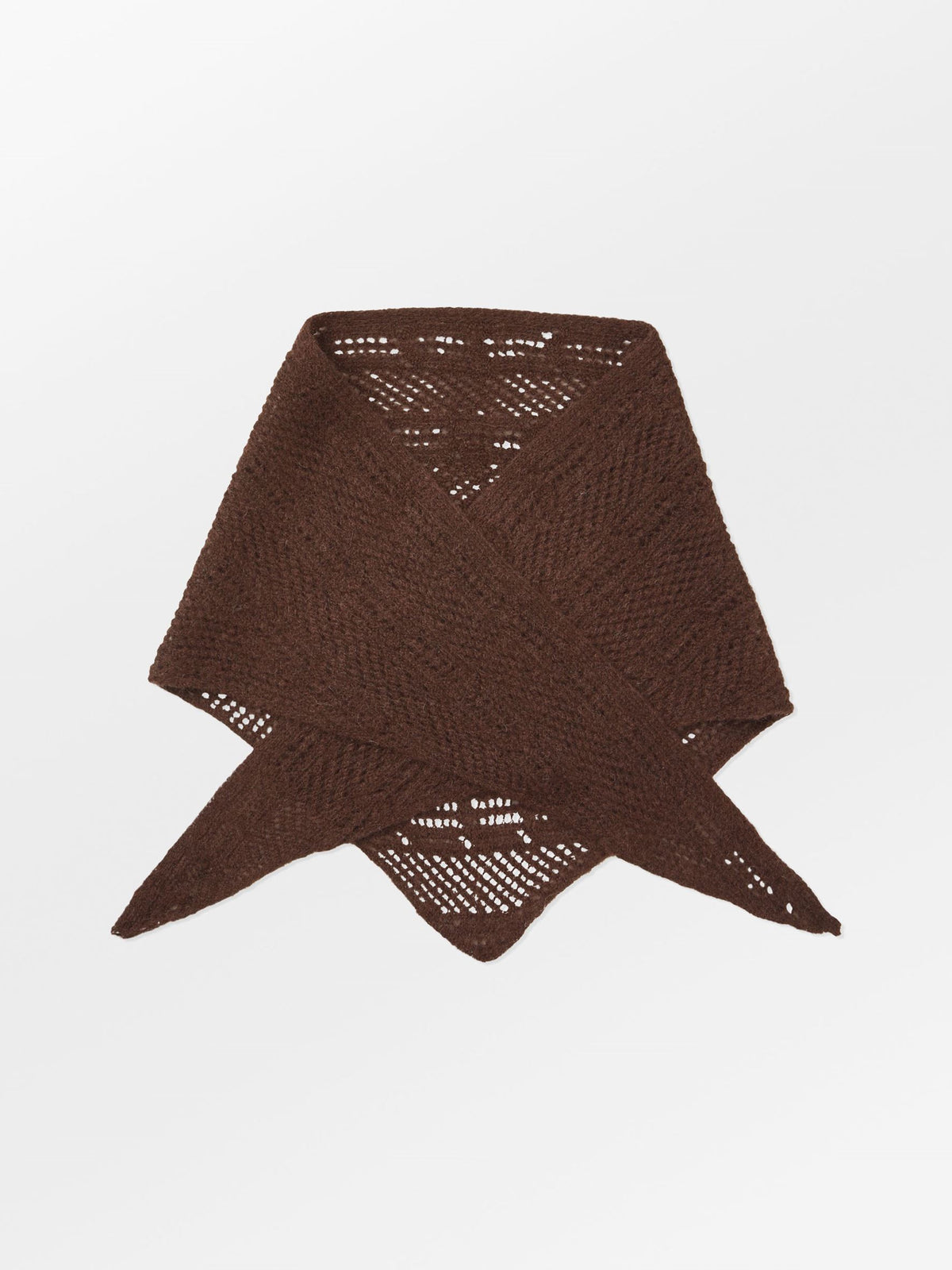 Becksöndergaard, Knitia Triangle Scarf - Hot Fudge Brown, scarves, scarves, scarves