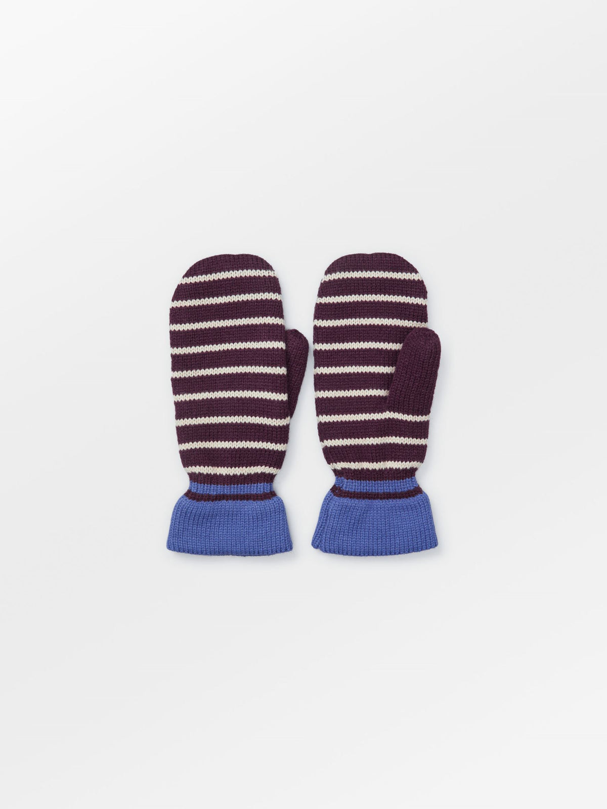 Becksöndergaard, Thin Striped Emerald Mittens - Maroon Brown, accessories, accessories, winter accessories, winter accessories, black week, black week