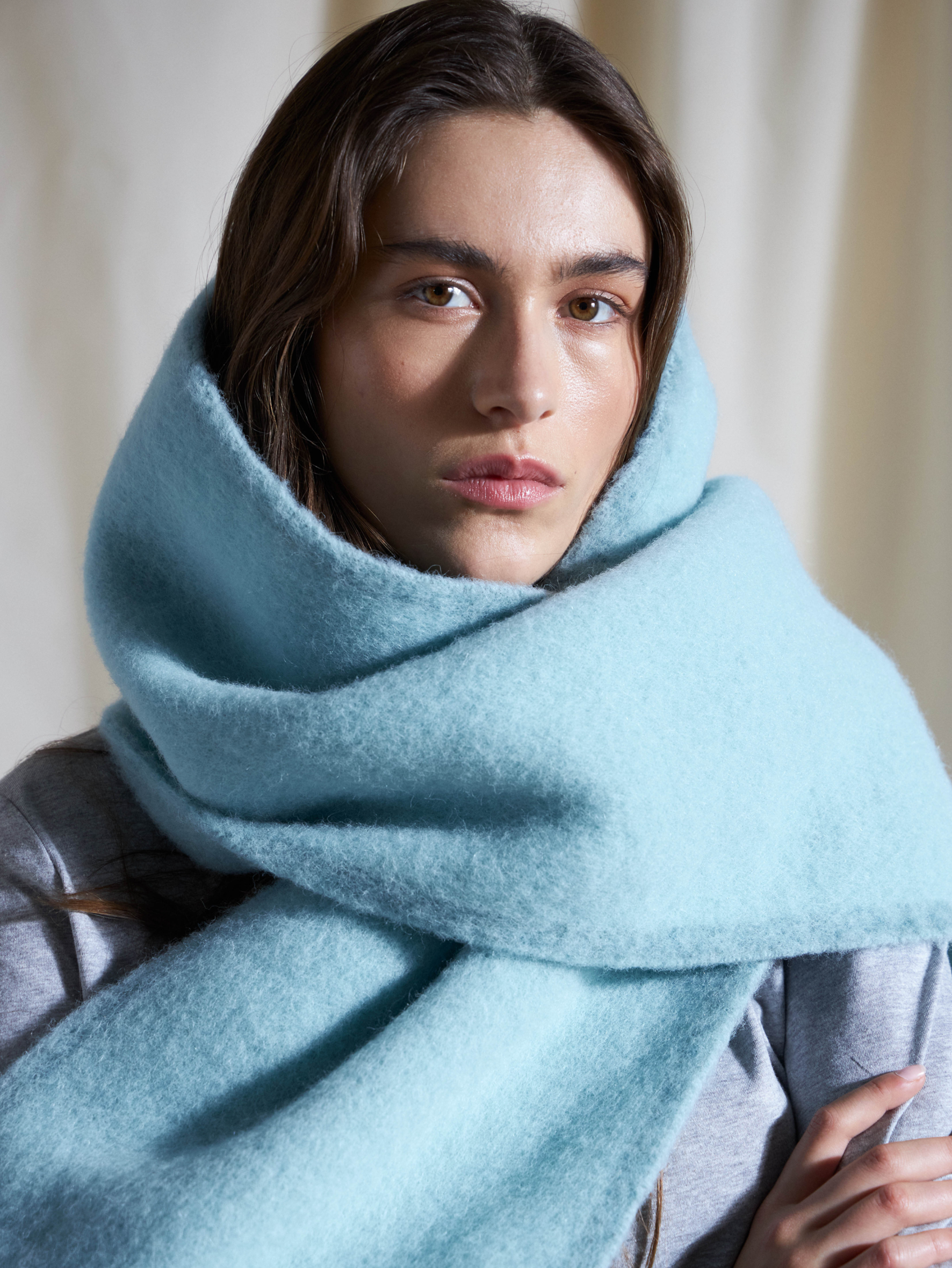 Becksöndergaard, Solid Yuta Scarf - Tanager Turquoise, scarves, scarves, sale, sale, scarves