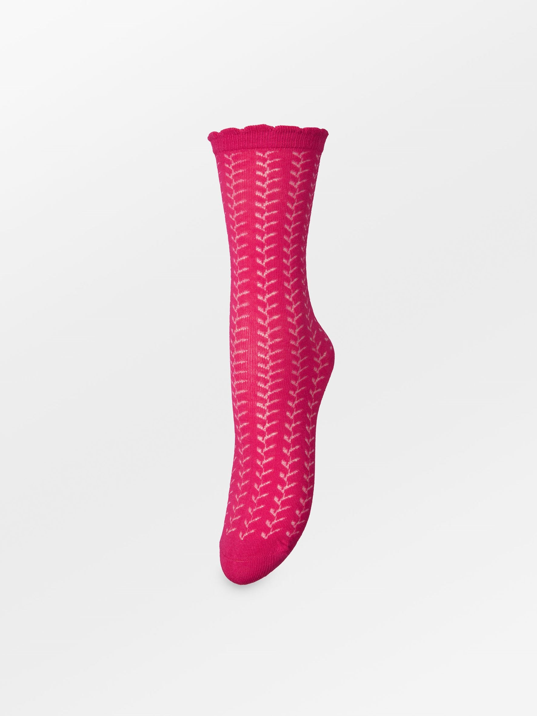 Becksöndergaard, Leofa Cotta Sock - Carmine Pink, socks, sale, sale, socks, noos, black week, black week, noos, socks