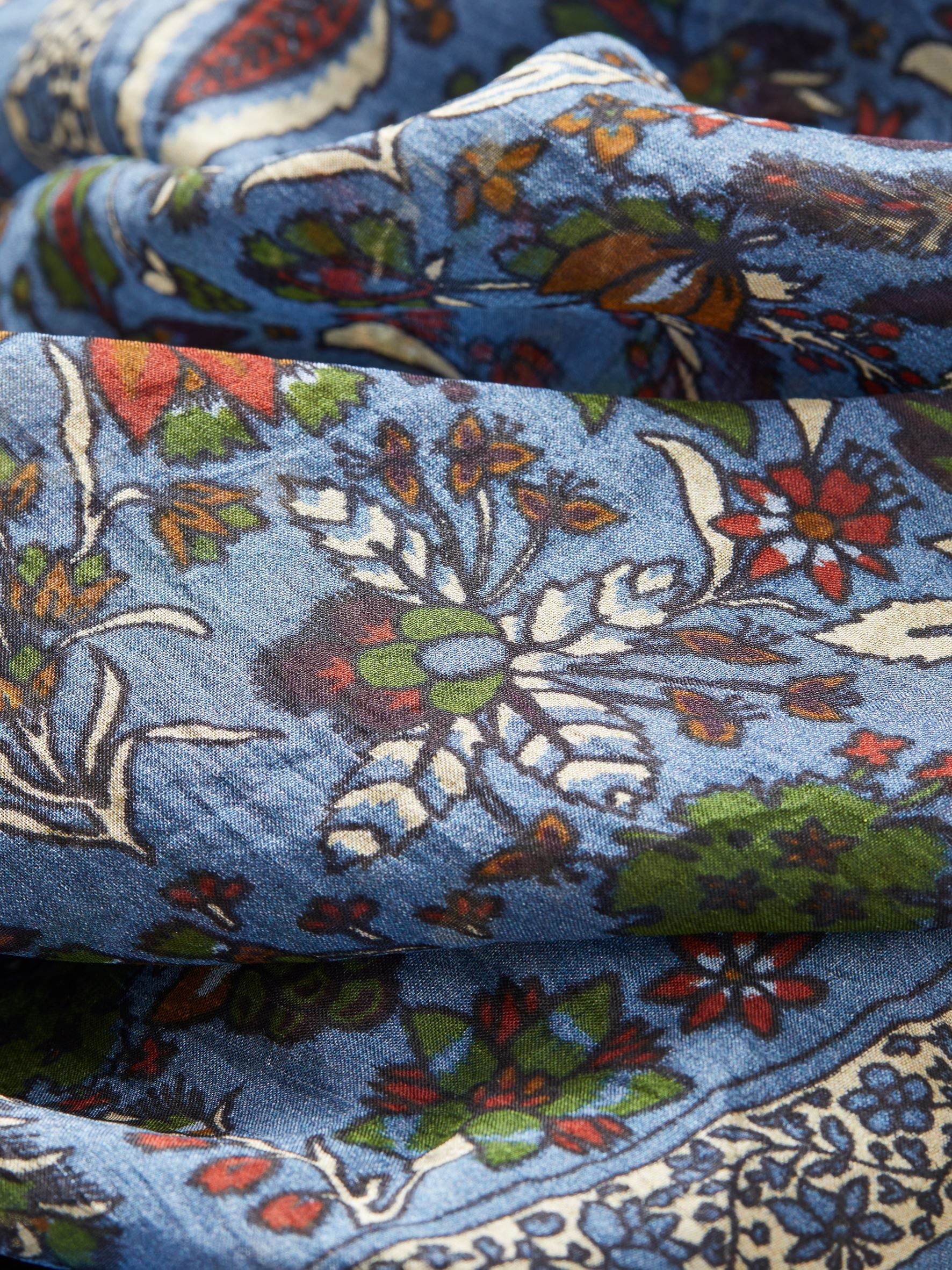 Becksöndergaard, Tapisflora Taby Sia scarf - Windward Blue, scarves, scarves
