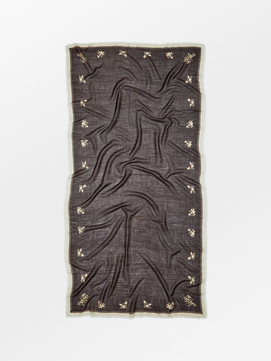 Becksöndergaard, Flostella Siw Scarf - Maroon Brown, scarves, scarves, scarves