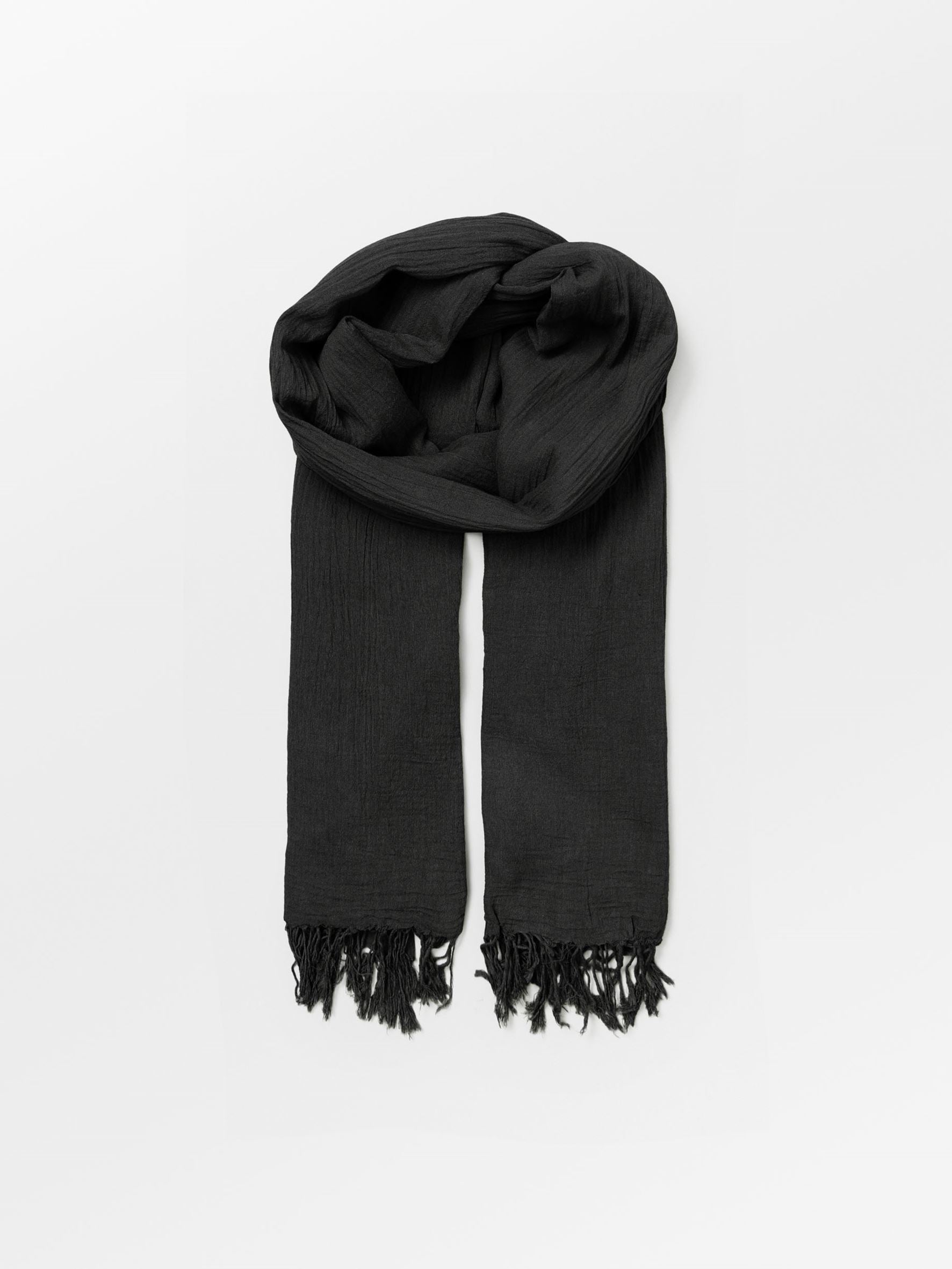 Solid Ilona Scarf - Black OneSize BeckSöndergaard