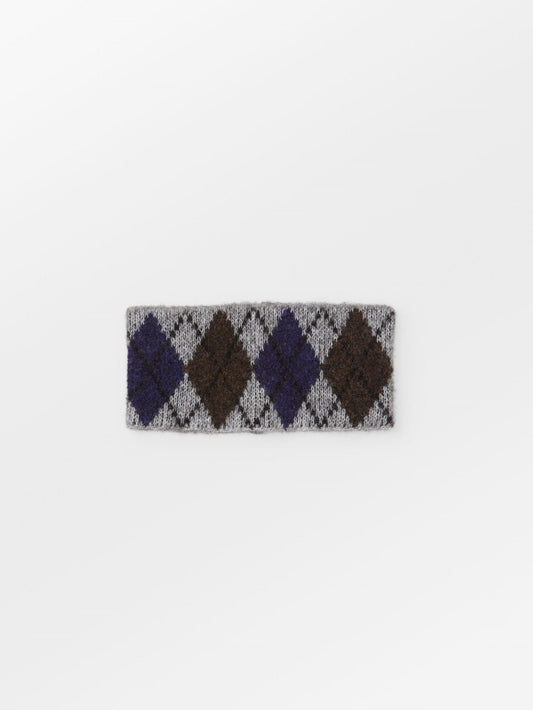 Becksöndergaard, Argyle Wool Headband - Light Grey Melange, accessories, news, winter accessories, xmas / winter 2026