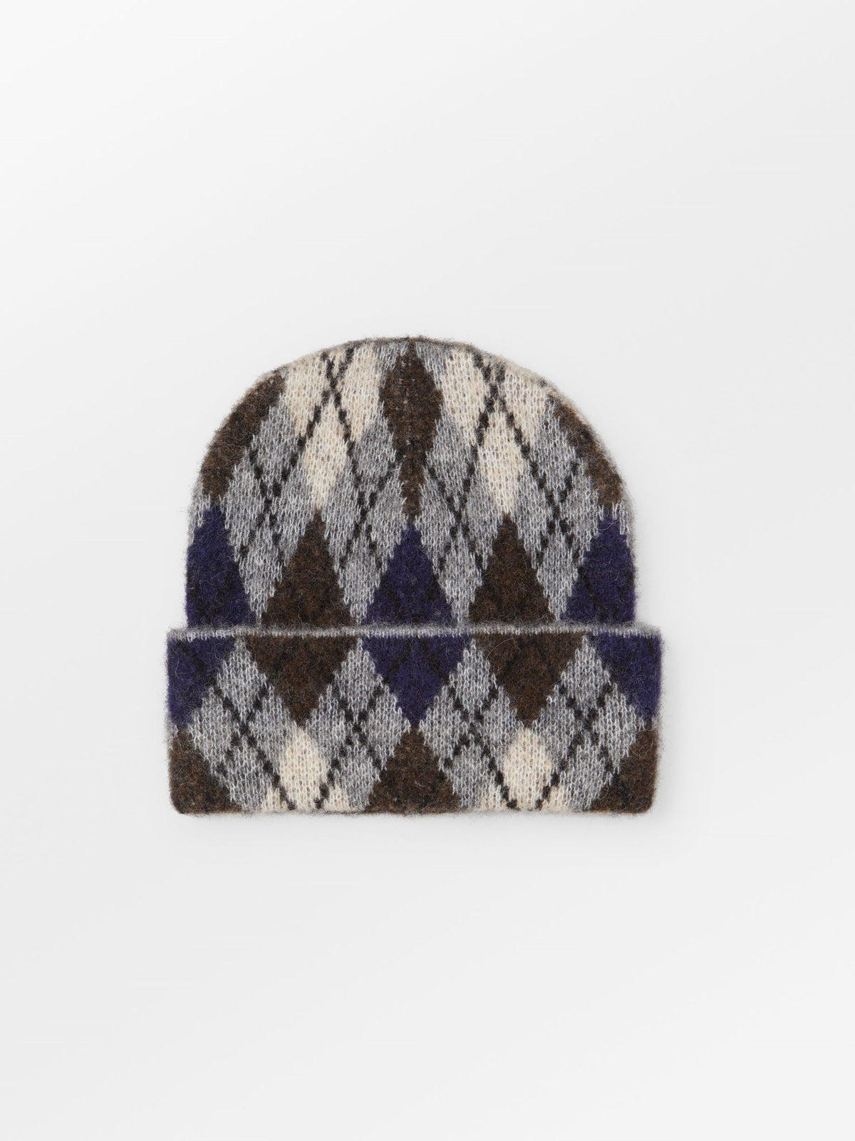 Becksöndergaard, Argyle Wool Beanie - Light Grey Melange, accessories, accessories