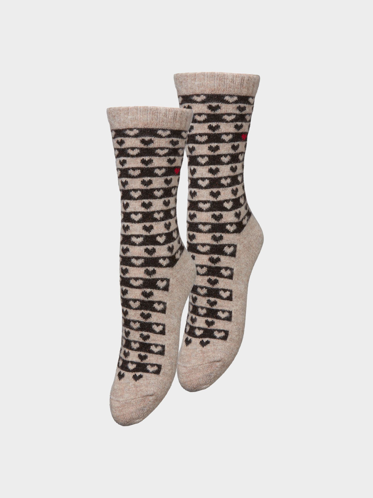 Heart Wola Sock 2 Pack OneSize BeckSöndergaard