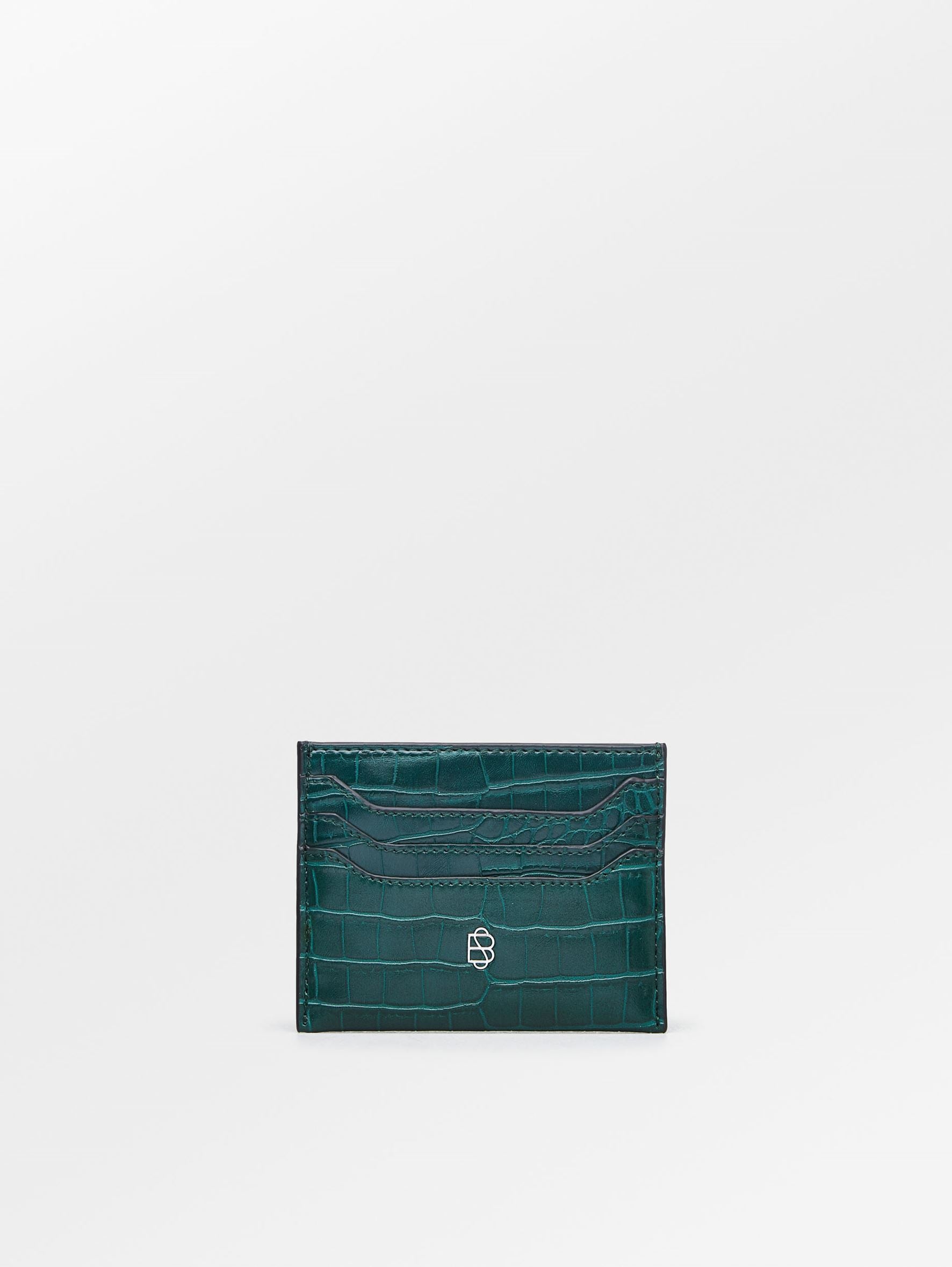 Solid Card Holder - Dark Green OneSize BeckSöndergaard