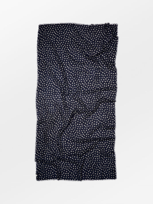 Becksöndergaard, Another Nova Siw Scarf - Navy Blue, scarves, scarves, archive, scarves, archive, scarves, black week, black week