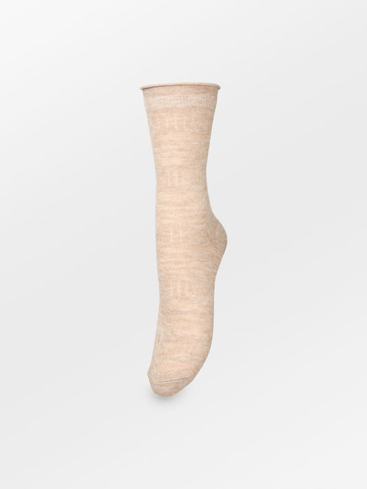 Becksöndergaard, Lucretia Wola Sock - Dark Beige Melange, socks, socks, black week, black week