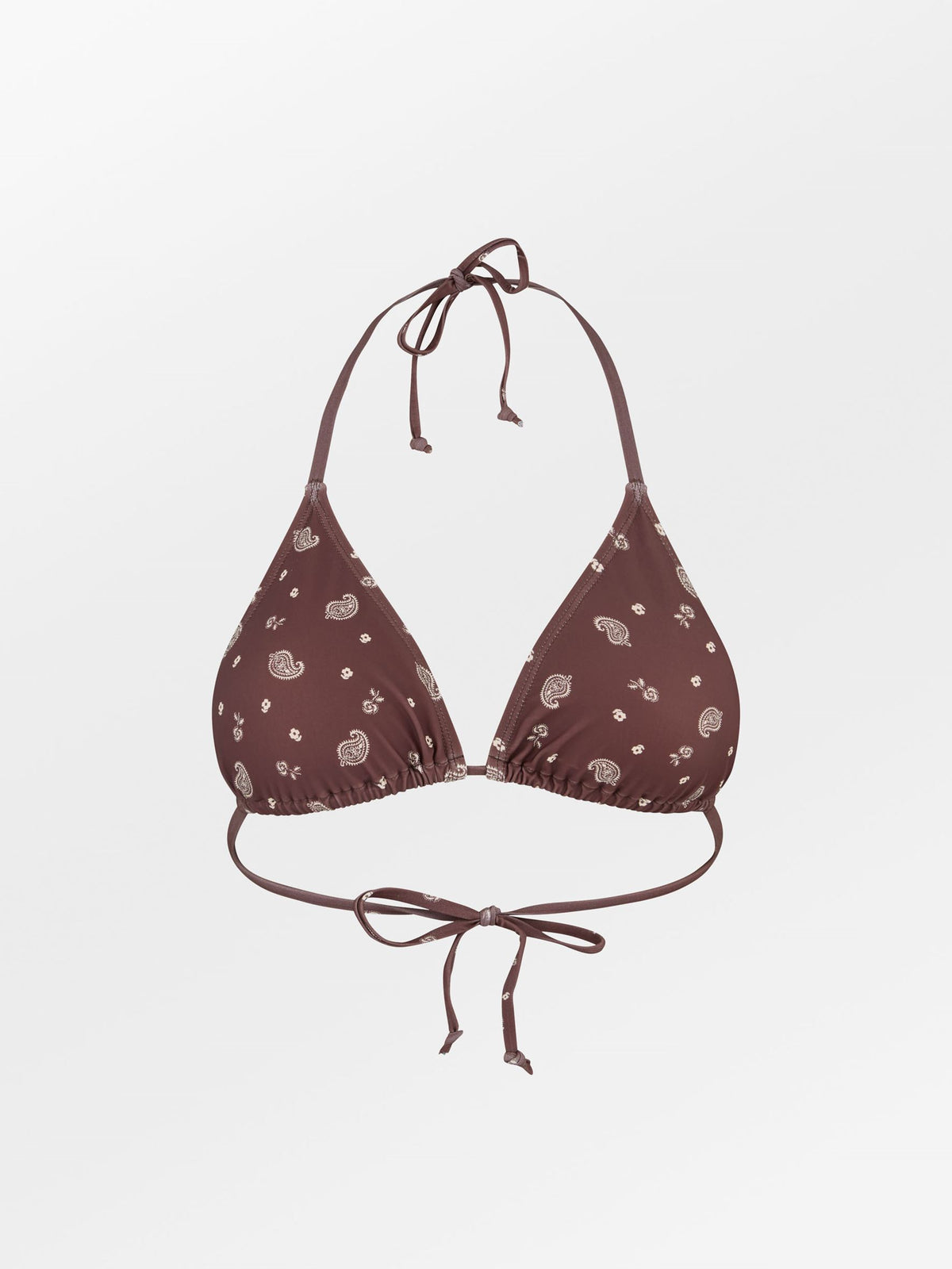 Becksöndergaard, Bloom Paisley Bel Bikini Top - Chocolate Brown, archive, archive, swimwear, swimwear, swimwear