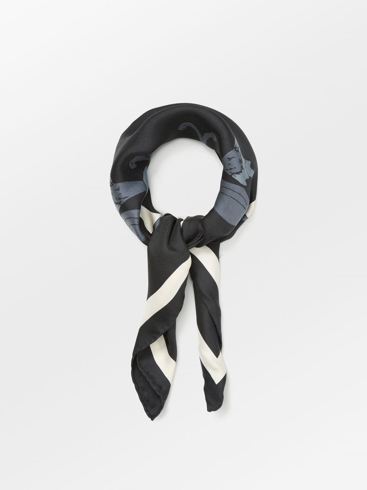 Becksöndergaard, Magna Flower Sia Scarf - Black, scarves, scarves, scarves, scarves, black week