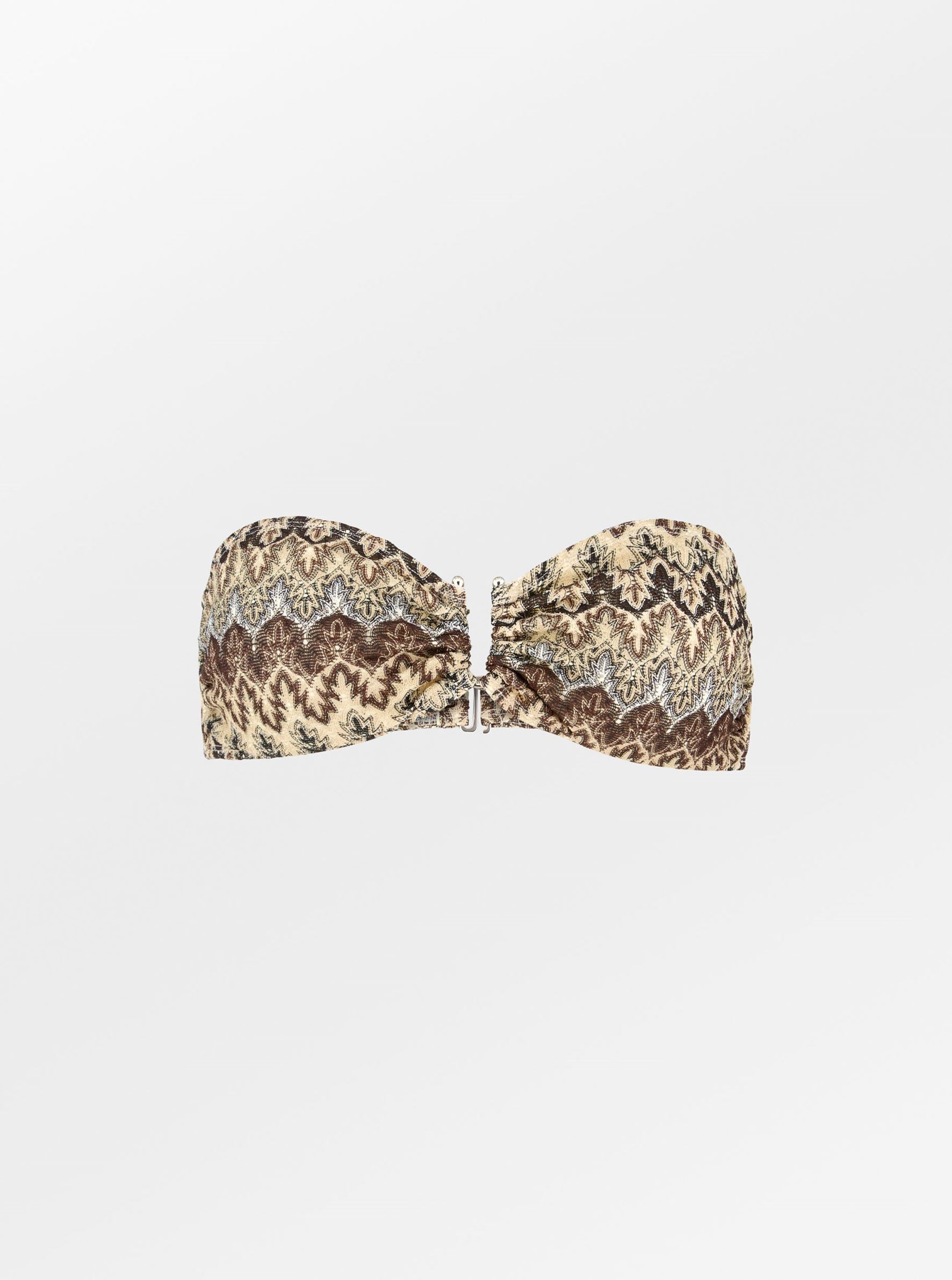 Becksöndergaard, Amber Bandeau Bikini Top - Mocha Brown, swimwear, swimwear, noos, swimwear, swimwear, noos