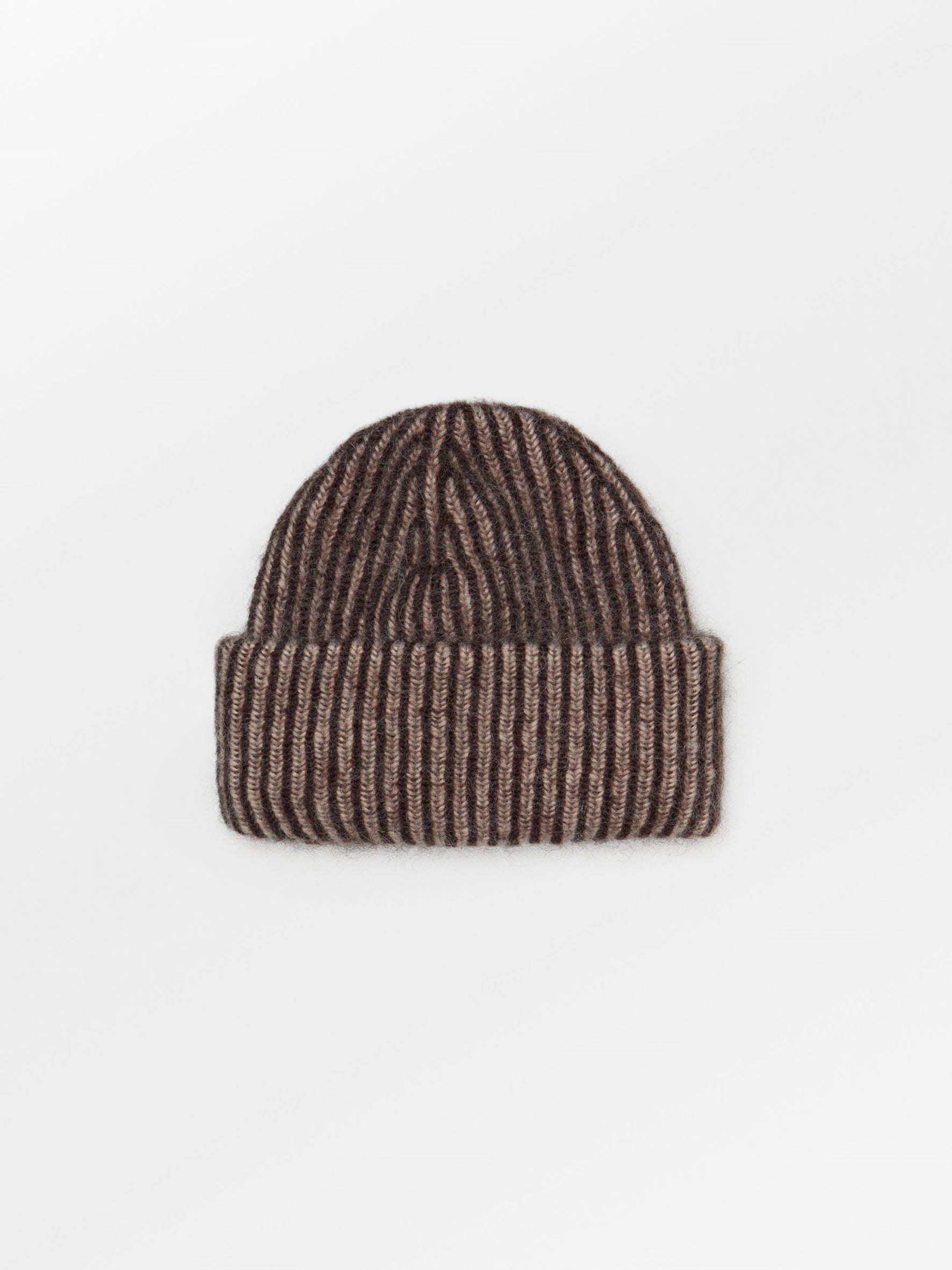 Becksöndergaard, Striped Oma Beanie - Hot Fudge Brown, sale, sale, gifts, gifts, sale