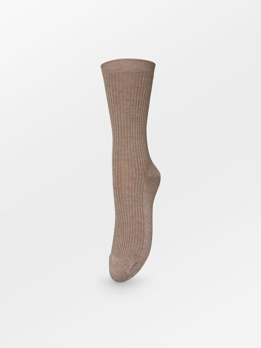Becksöndergaard, Telma Solid Sock - Beige Melange, socks, archive, archive, socks, noos, black week, black week, noos