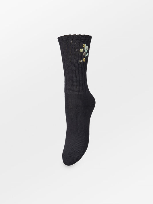 Becksöndergaard, Rosy Cotta Sock - Black, socks, archive, archive, socks, black week, black week