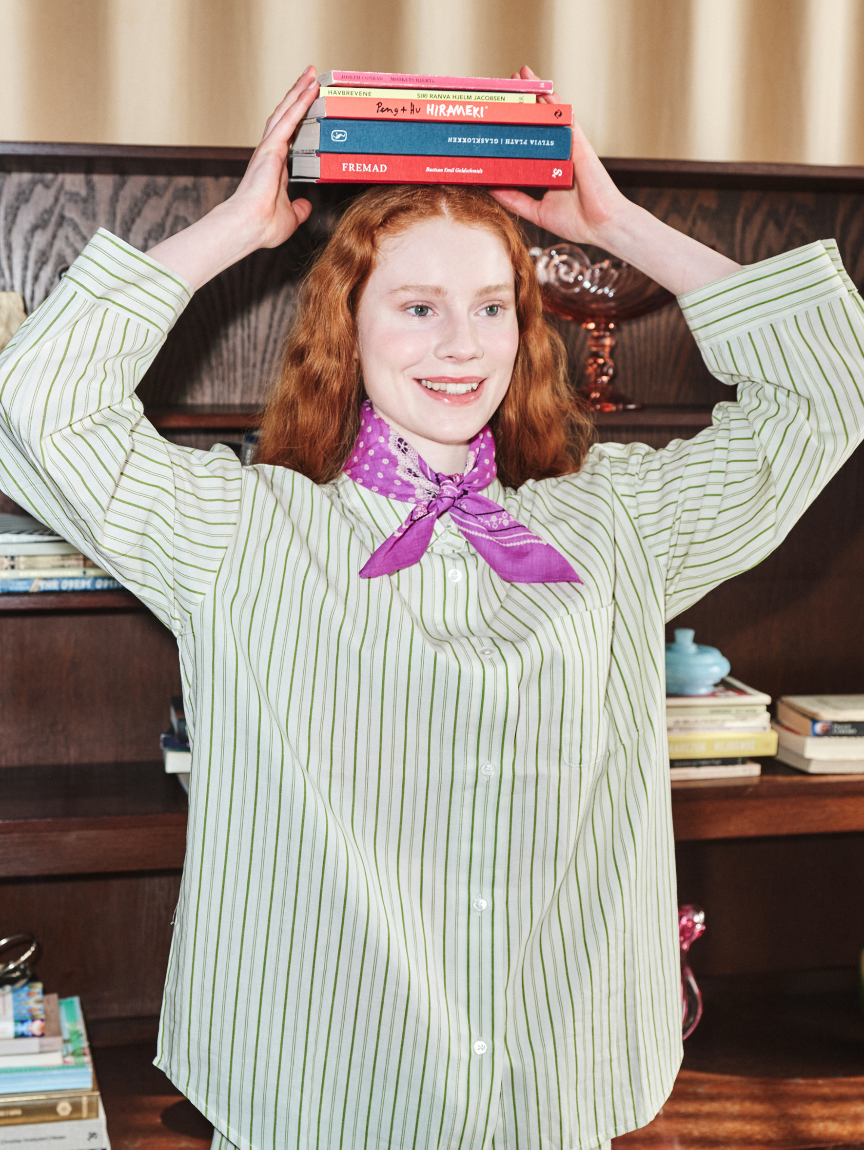 Becksöndergaard, Suri Pyjamas Set - Off White/Green, archive, homewear, homewear, archive, gifts, black week, black week