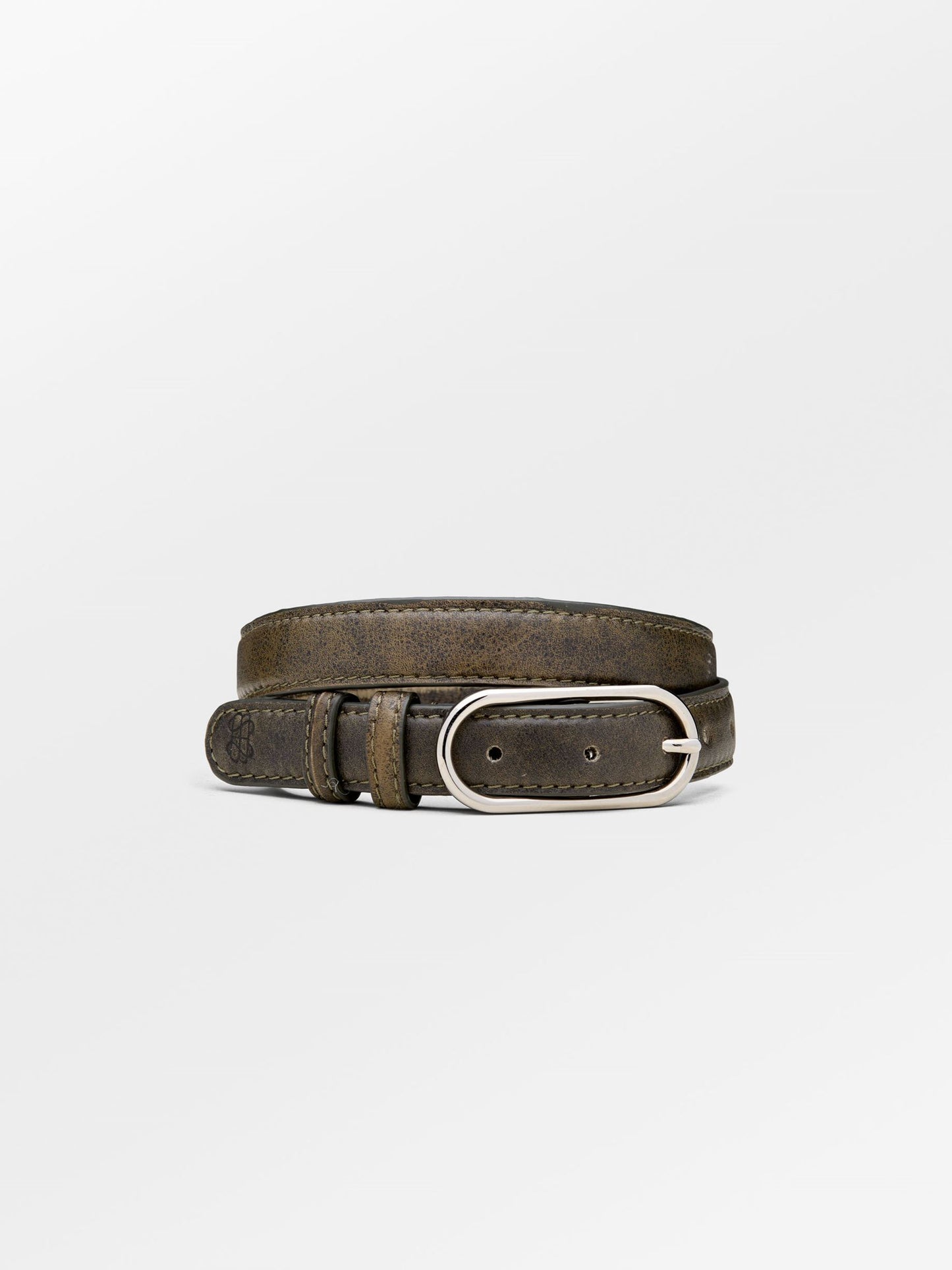 Crushed Slim Leather Belt Clothing BeckSöndergaard