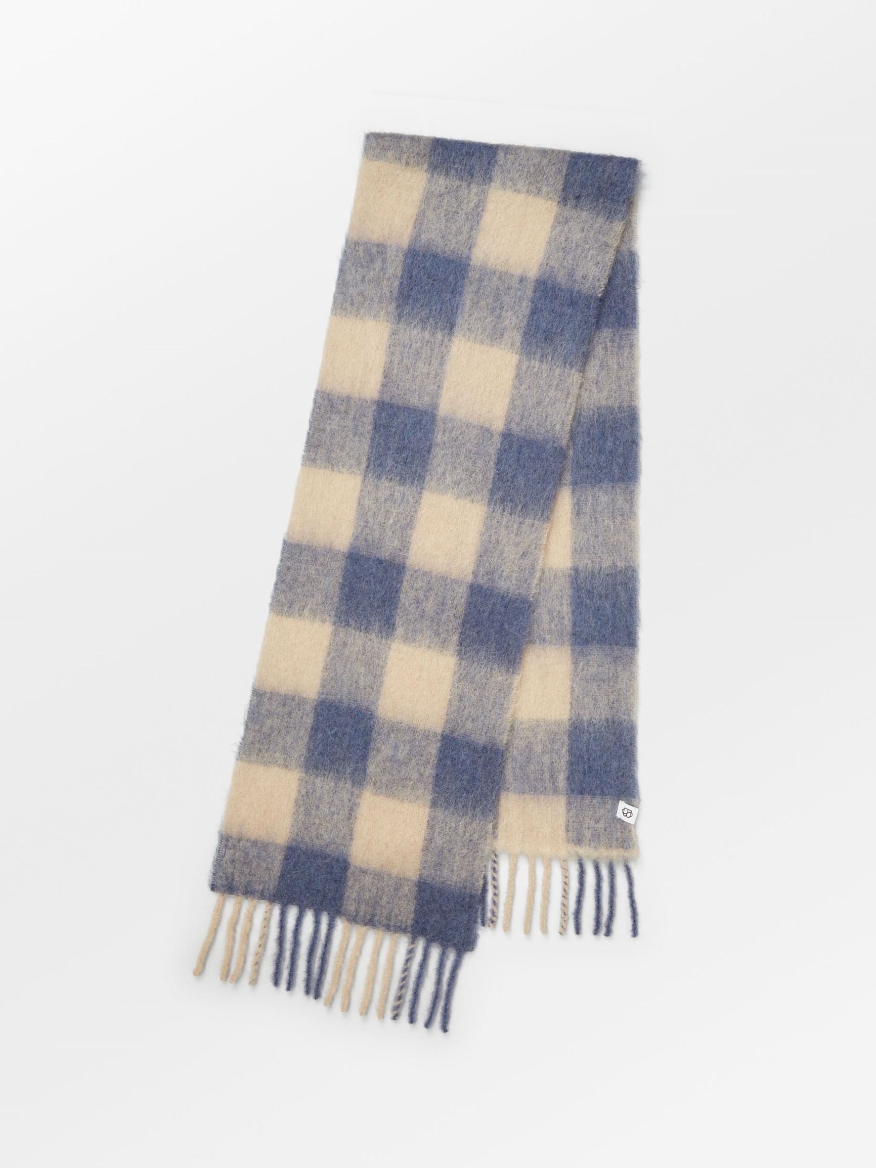 Becksöndergaard, Check Mincho Scarf - Light Grey Melange, scarves, scarves, sale, sale, scarves