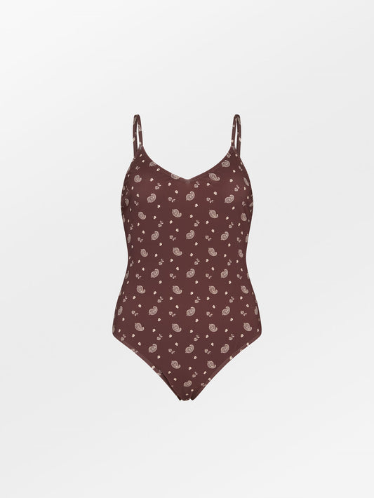 Becksöndergaard, Bloom Paisley Bea Swimsuit - Chocolate Brown, swimwear, sale, sale, swimwear, swimwear