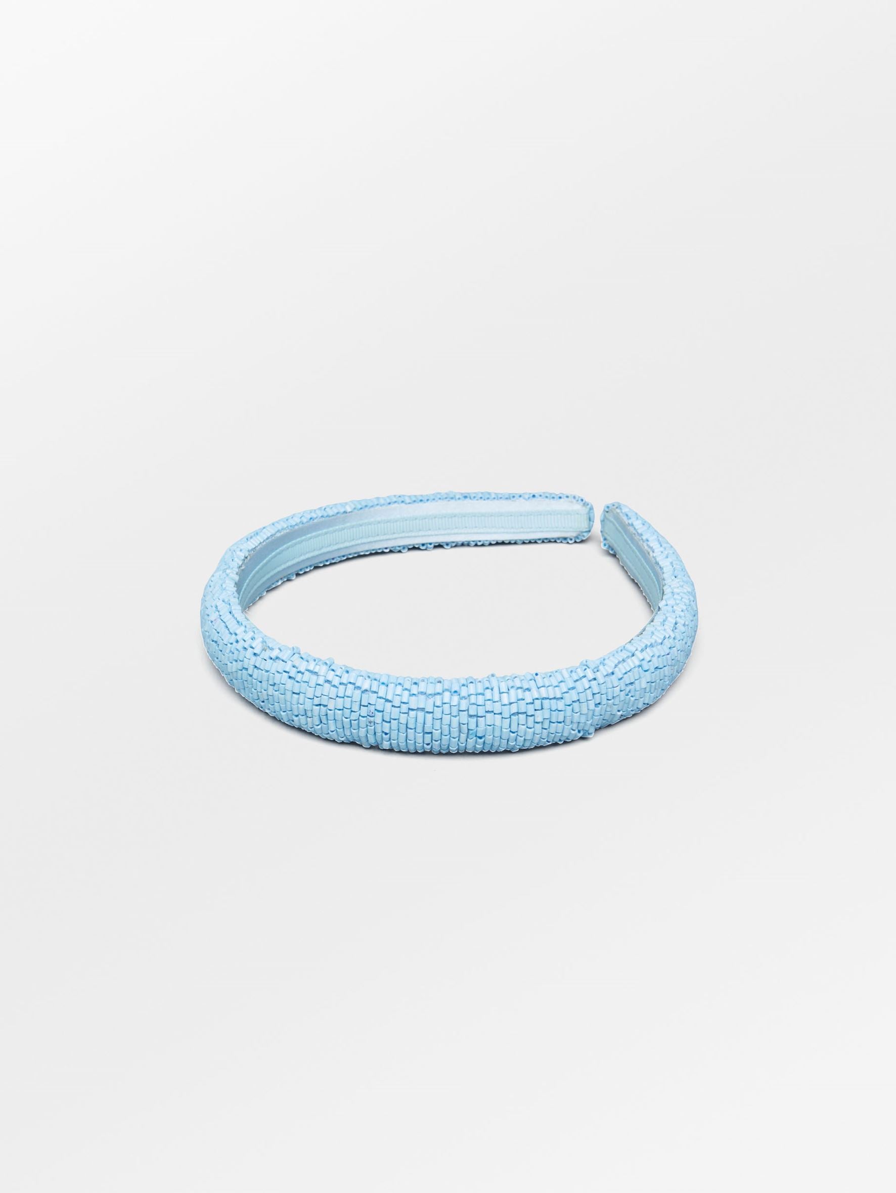 Solid Slim Beaded Hairbrace - Blue OneSize BeckSöndergaard