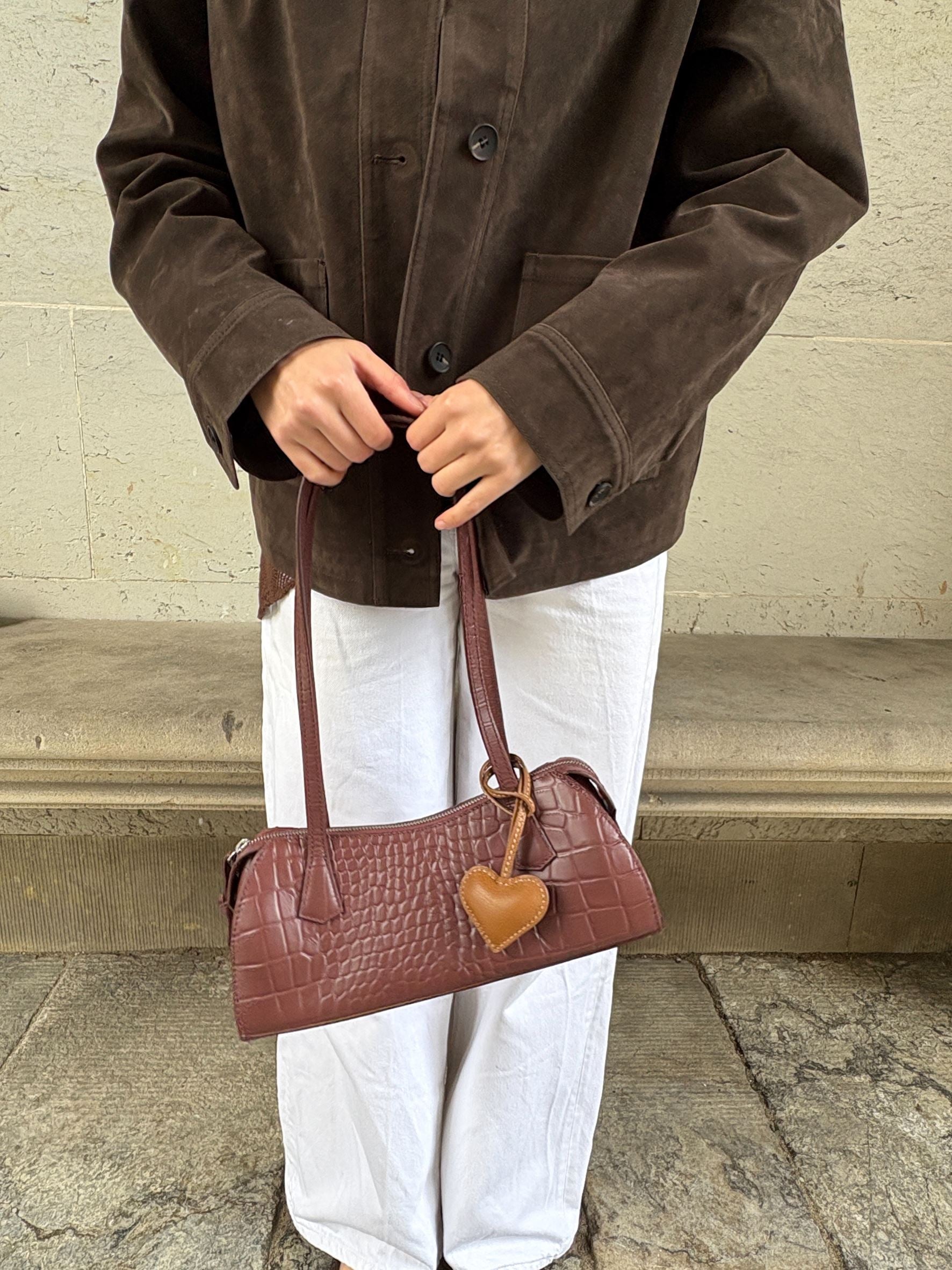 Becksöndergaard, Croc Babette Bag - Russet Brown, bags, archive, bags, archive, bags, black week, black week