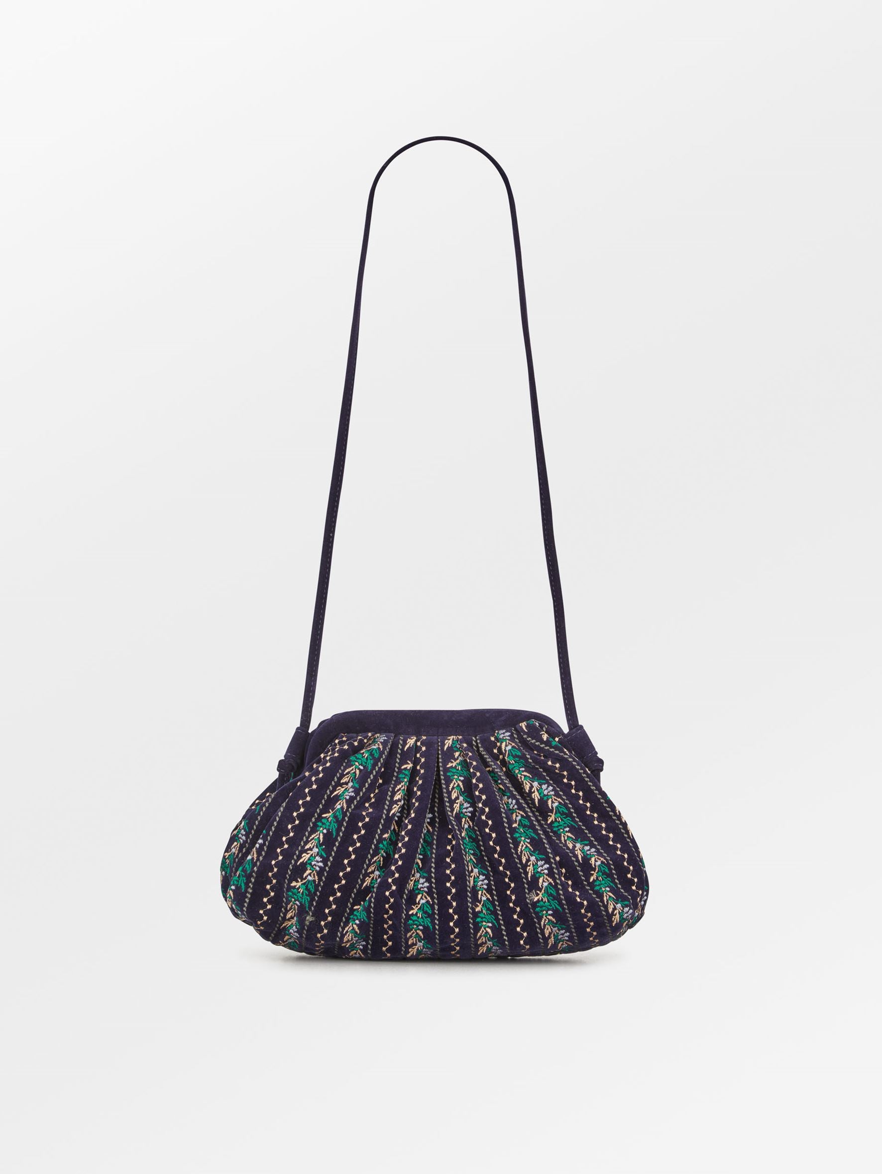 Becksöndergaard, Ribbonia Velvet Bonita Bag - Navy Blue, onesize