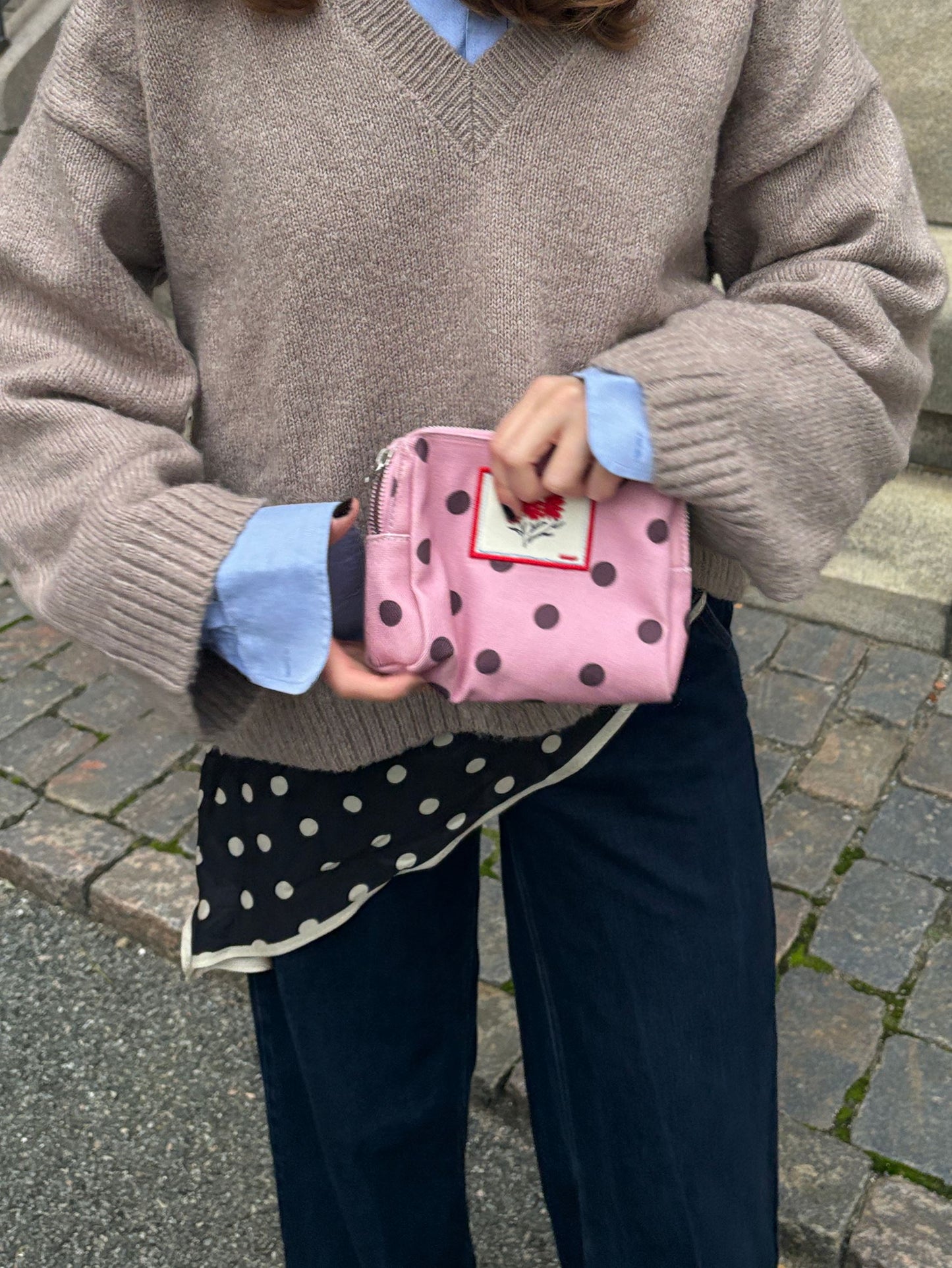 Polka Canvas Pouch Bag OneSize BeckSöndergaard
