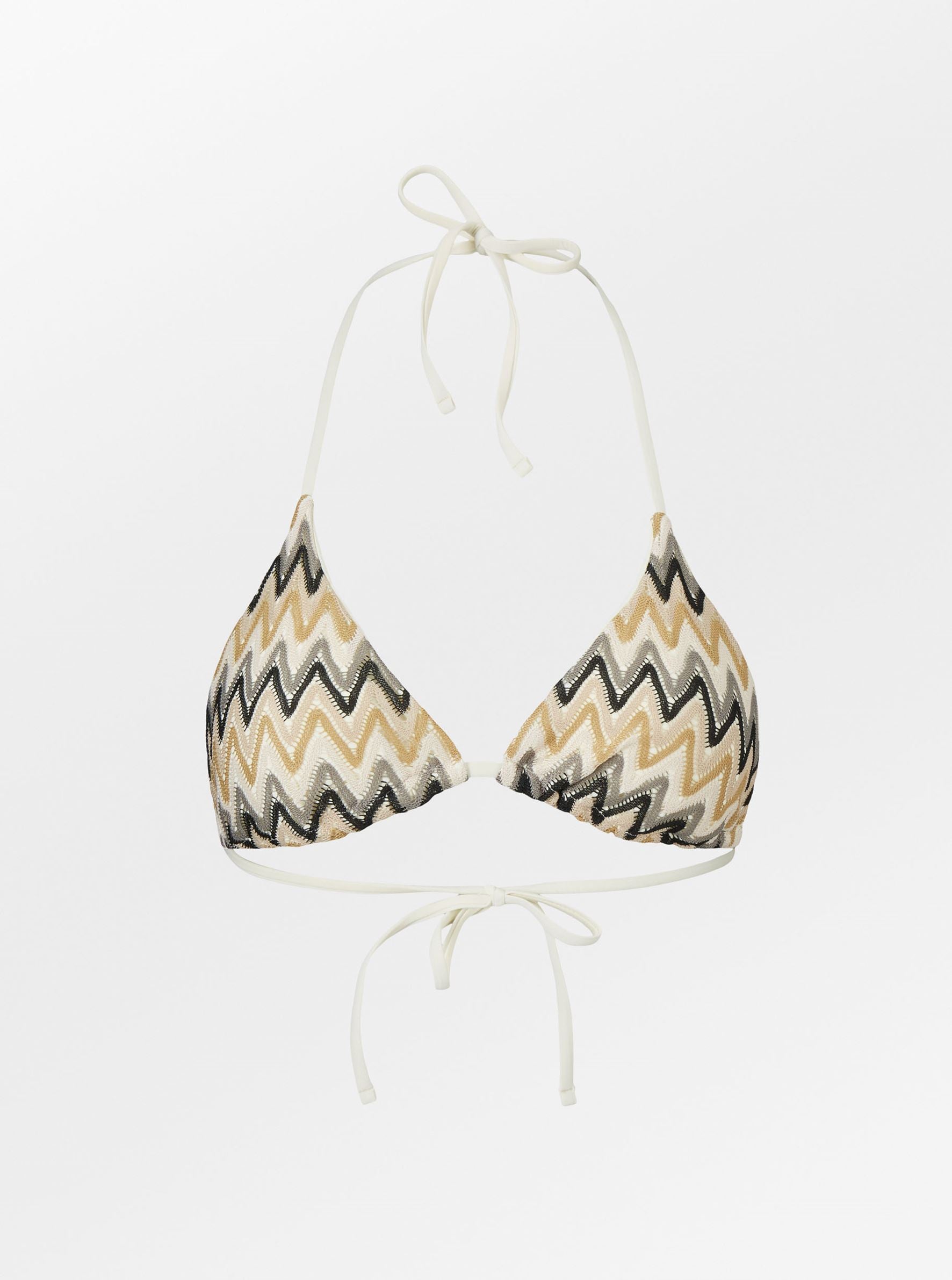 Amber Bikini Top - Beige/Black Clothing BeckSöndergaard