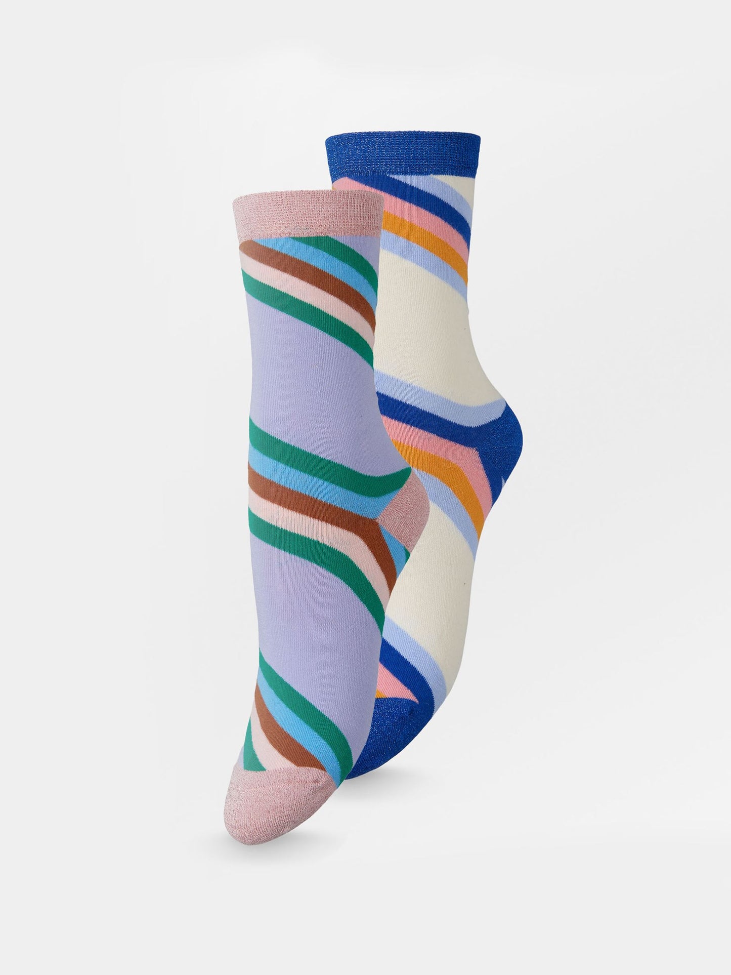 Oblique Striped Sock 2 Pack Socks BeckSöndergaard