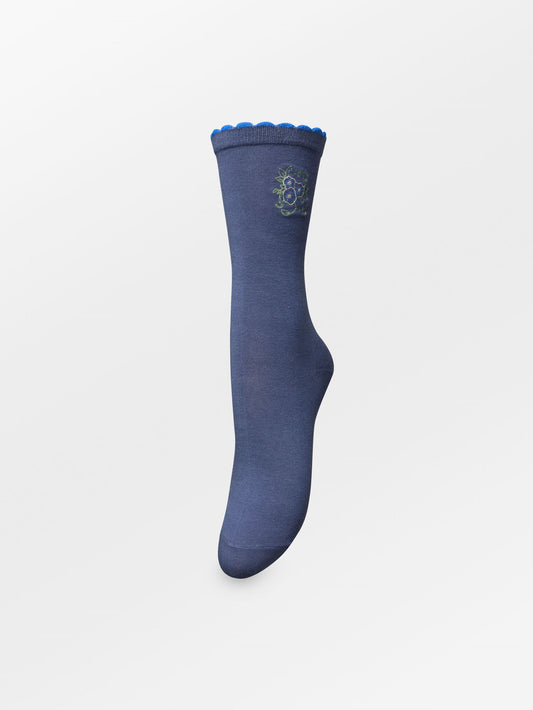 Becksöndergaard, Efloria Cotta Sock - Vintage Indigo Blue, mid season sale, mid season sale, socks, socks