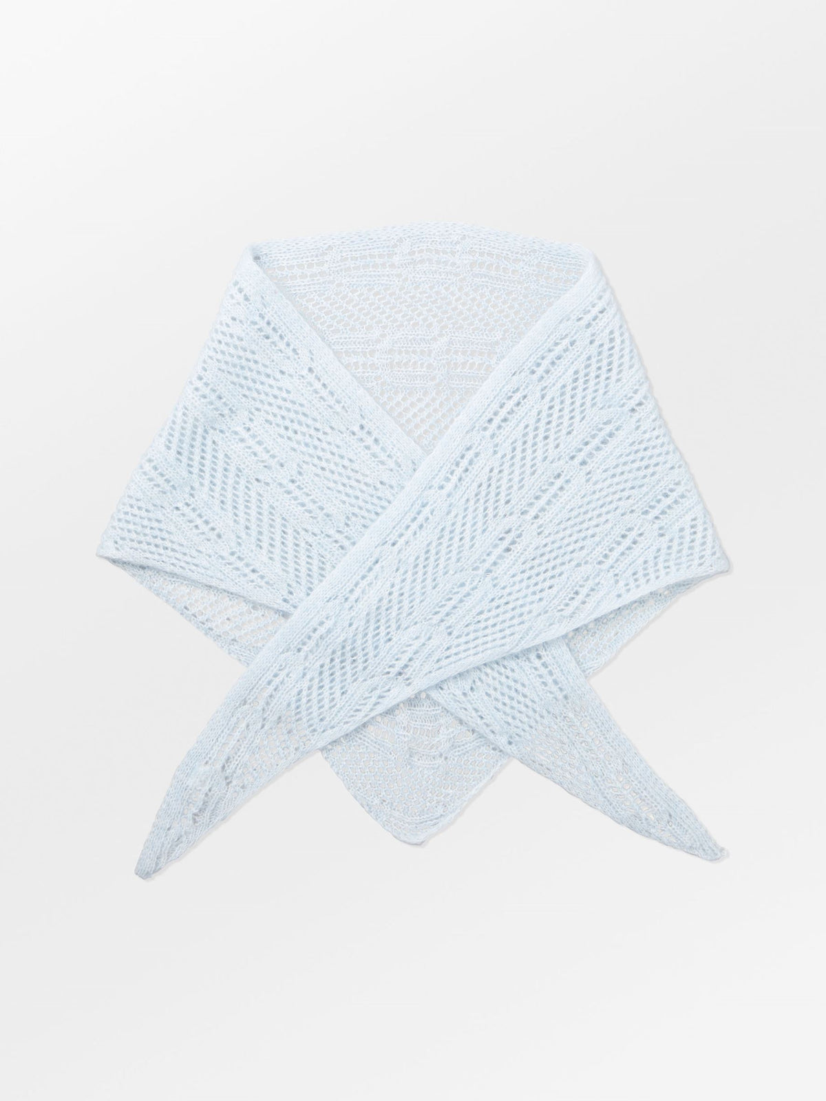 Becksöndergaard, Knitia Triangle Scarf - Skyway Blue, scarves, scarves, scarves