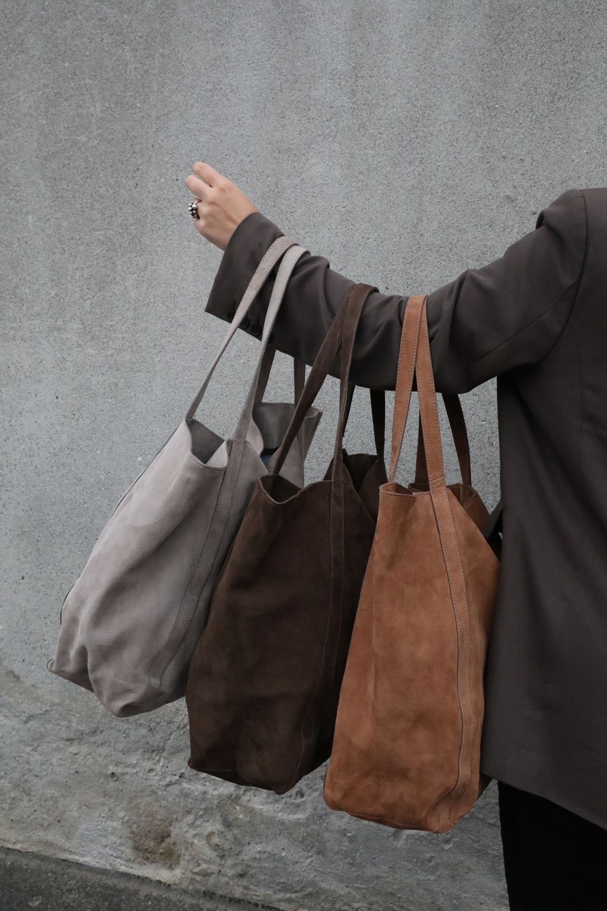 Suede Eden Shopper Bag - Brown OneSize BeckSöndergaard