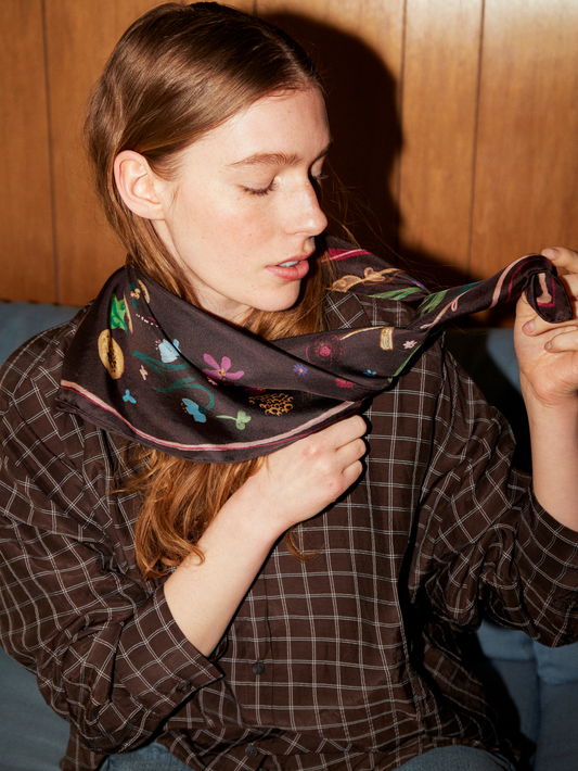 Becksöndergaard, Guafiore Sia Scarf - Hot Fudge Brown, scarves, scarves, scarves