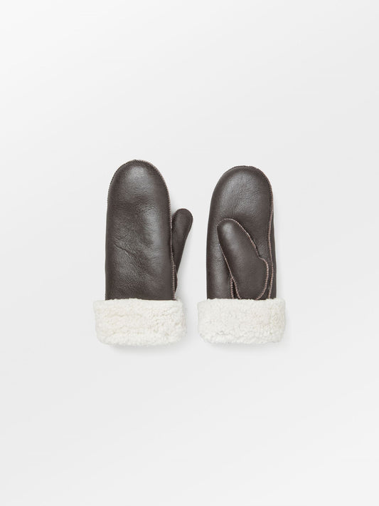 Doa Smooth Shearling Mitten Gloves BeckSöndergaard