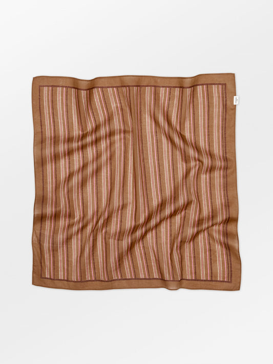 Becksöndergaard, Scallopia Striped Cotta Scarf - Wood Thrush Brown, scarves, sale, sale, scarves, scarves, scarves