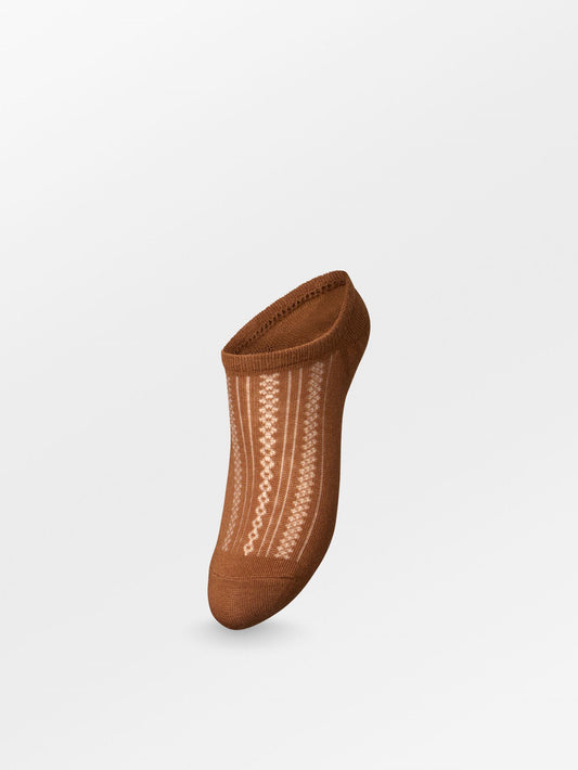 Becksöndergaard, Crochia Cotta Sneakie Sock - Mocha Brown, mid season sale, mid season sale