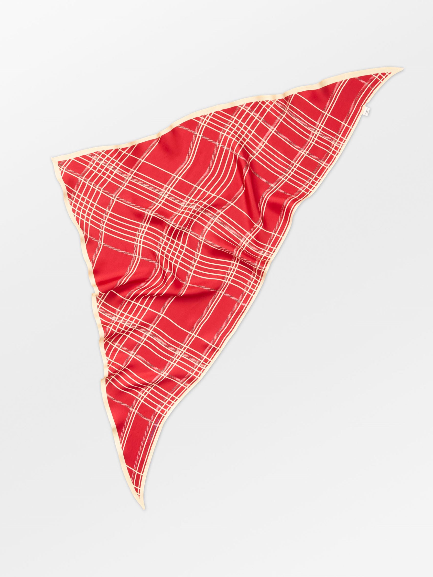 Becksöndergaard, Grid Triangle Sia Scarf - Salsa Red, winter accessories