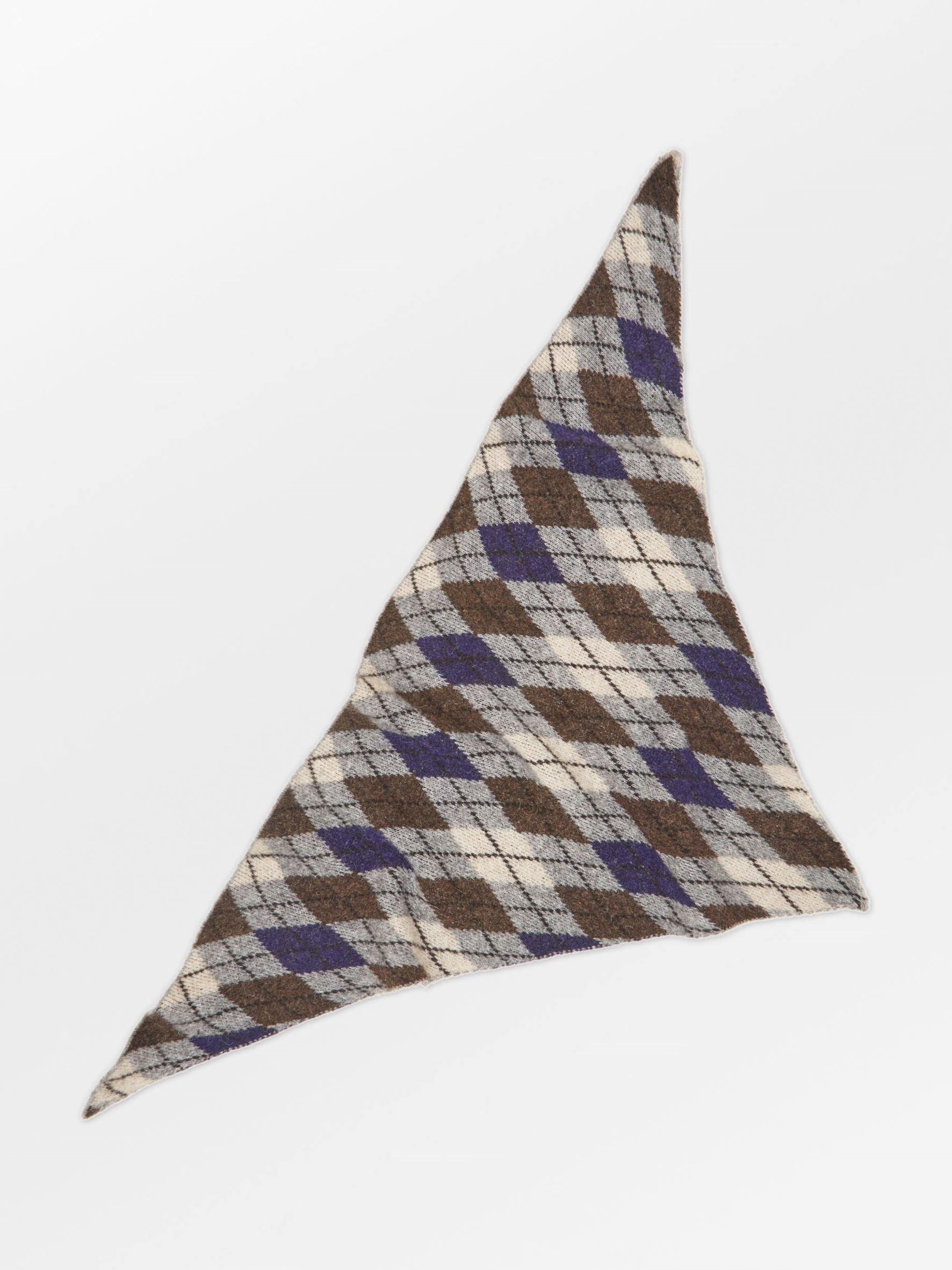 Becksöndergaard, Argyle Triangle Scarf - Light Grey Melange, scarves, news, xmas-ps 2026