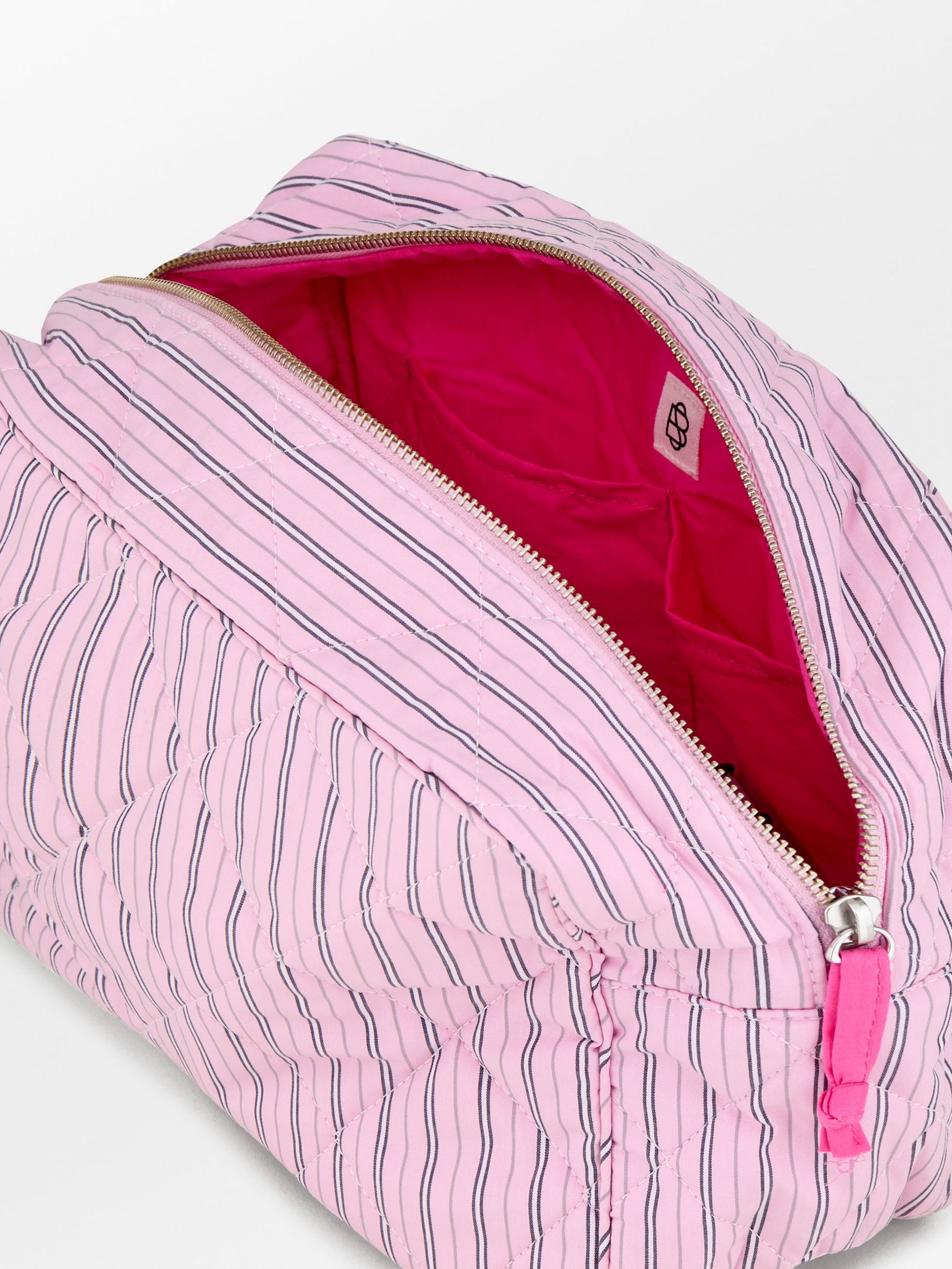 Becksöndergaard, Stripel Malin Bag - Candy Pink/Navy, archive, archive, homewear, sale, homewear, sale, archive