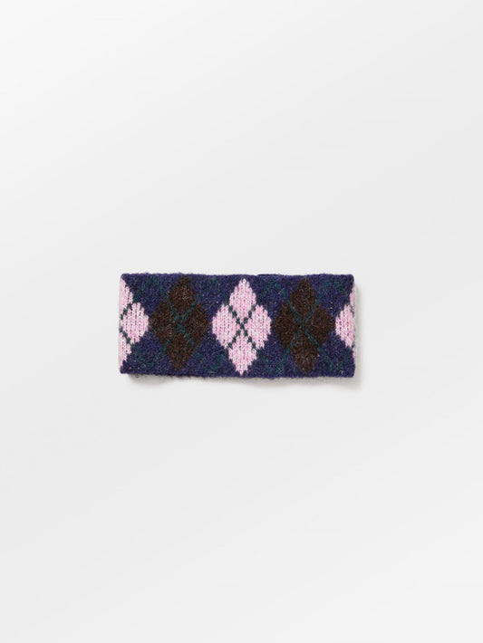 Becksöndergaard, Argyle Wool Headband - Naval Academy Blue, accessories, news, winter accessories, xmas / winter 2026