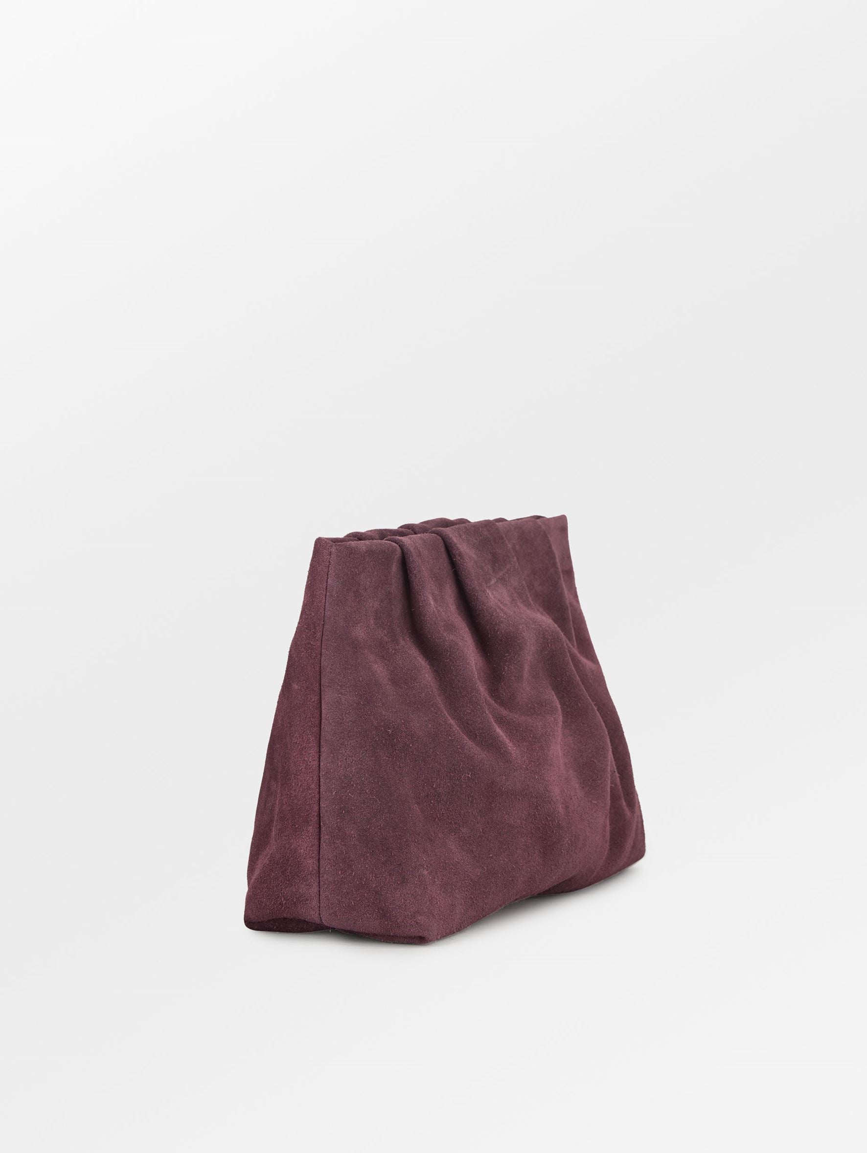 Becksöndergaard, Suede Clutch Bag - Maroon Brown, bags, bags, bags