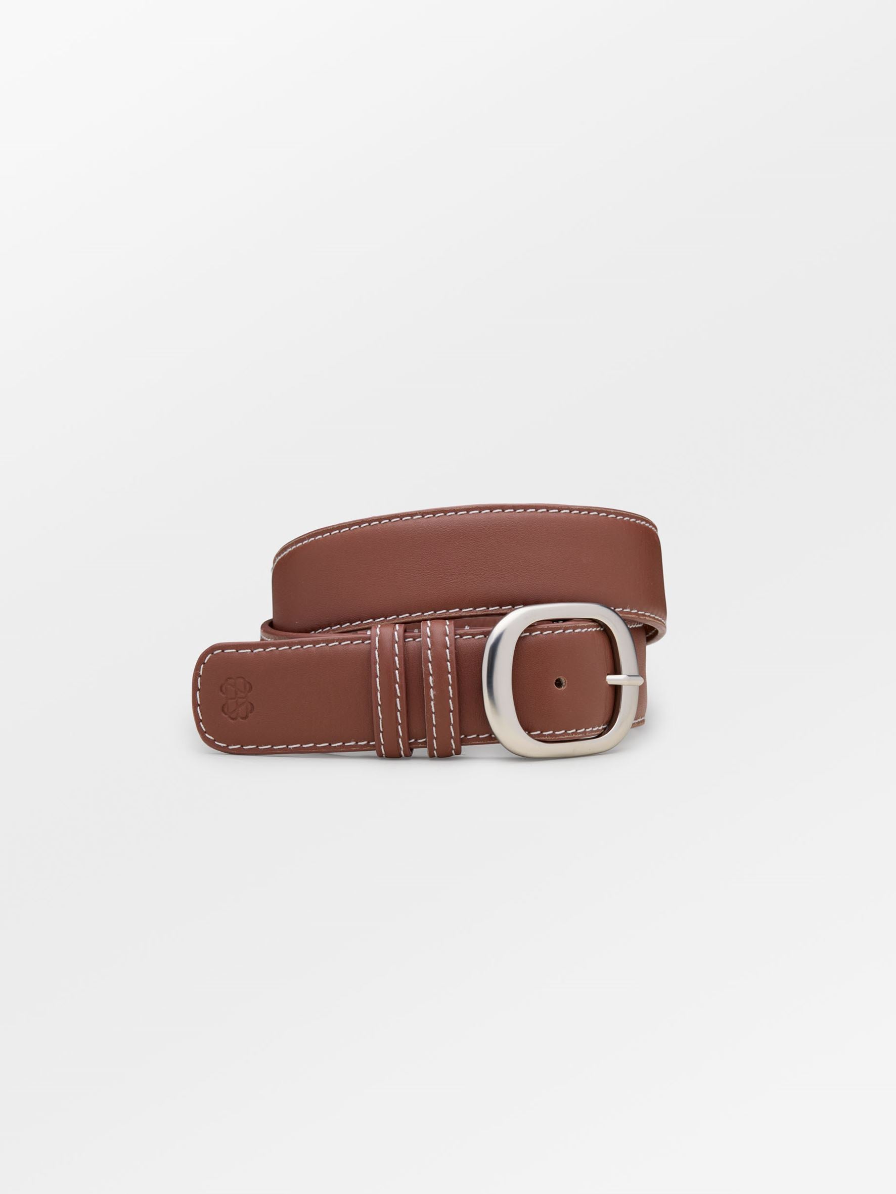 Glossy Rochel Leather Belt - Brown Clothing BeckSöndergaard